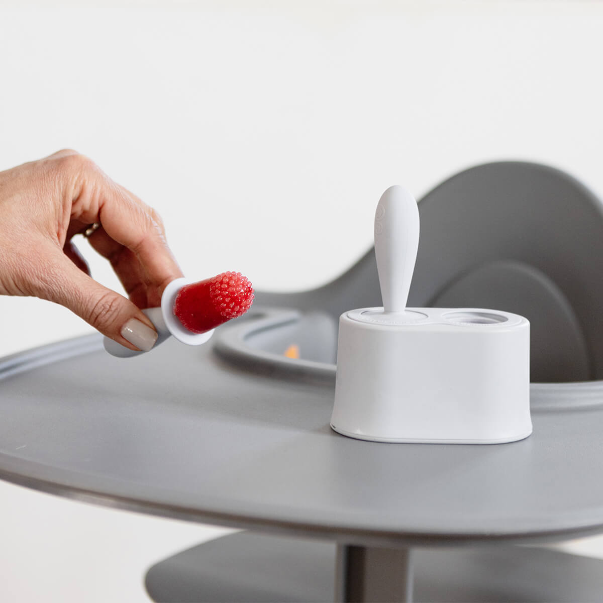 Tiny Pops in Pewter Gray / Silicone Popsicle Mold for Babies, Frozen Puree & Breastmilk Popsicles