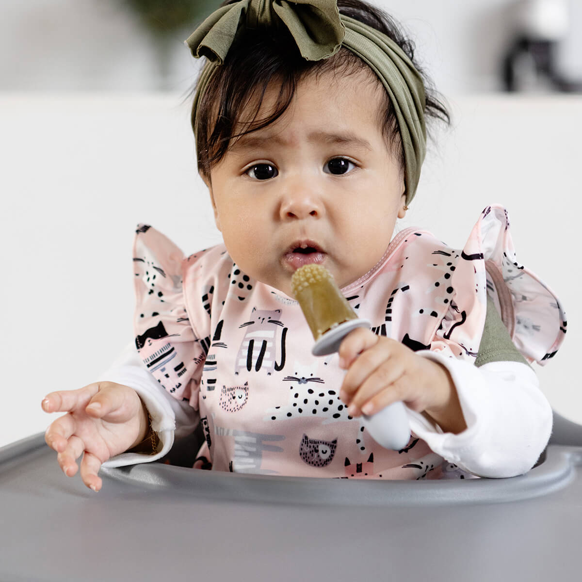 Tiny Pops in Pewter Gray / Silicone Popsicle Mold for Babies, Frozen Puree & Breastmilk Popsicles