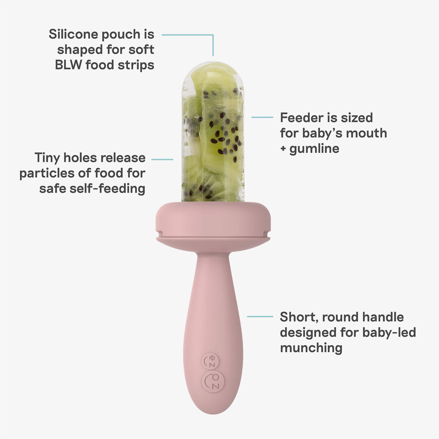 ezpz Gumline Feeder in Blush Pink