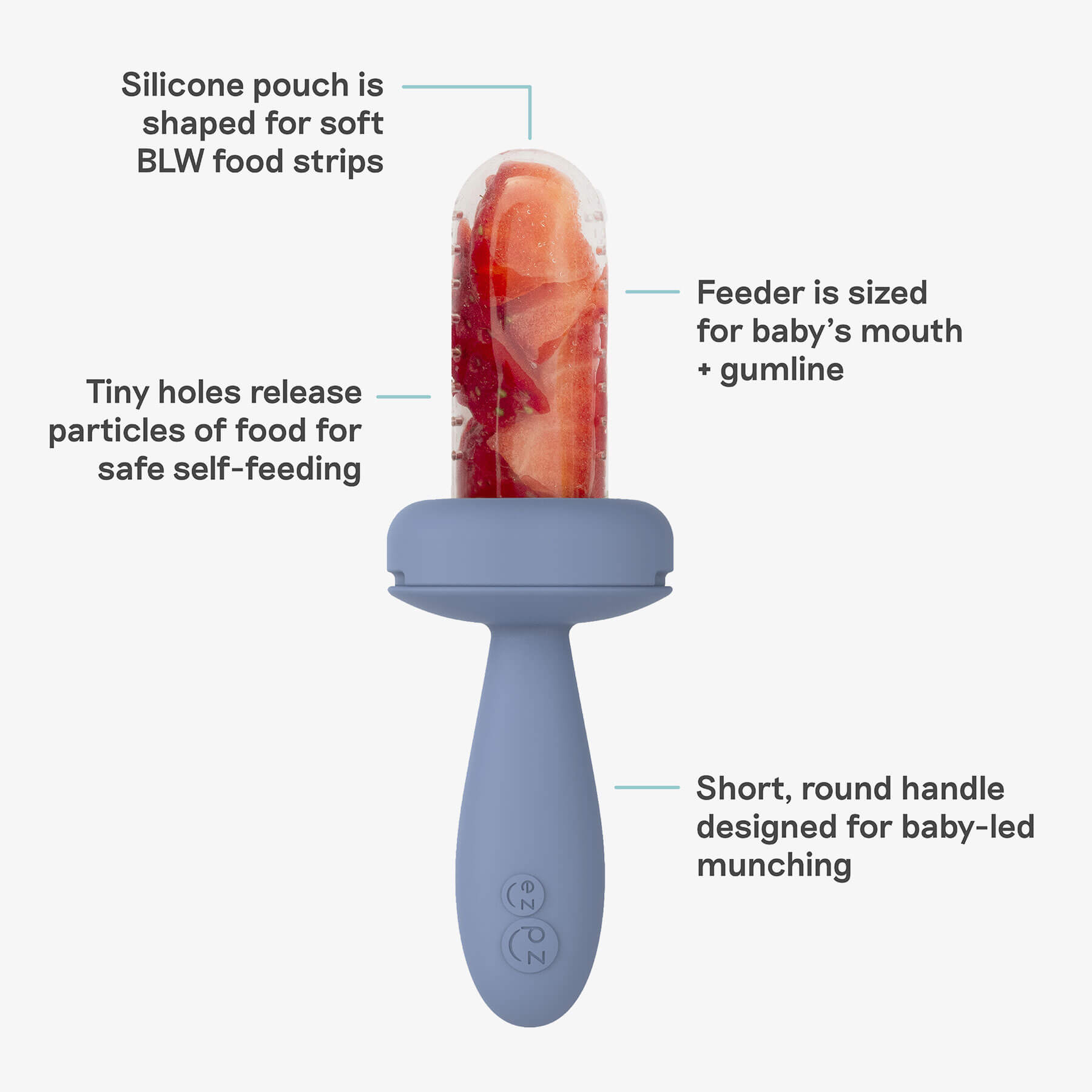 ezpz Gumline Feeder in Indigo Blue