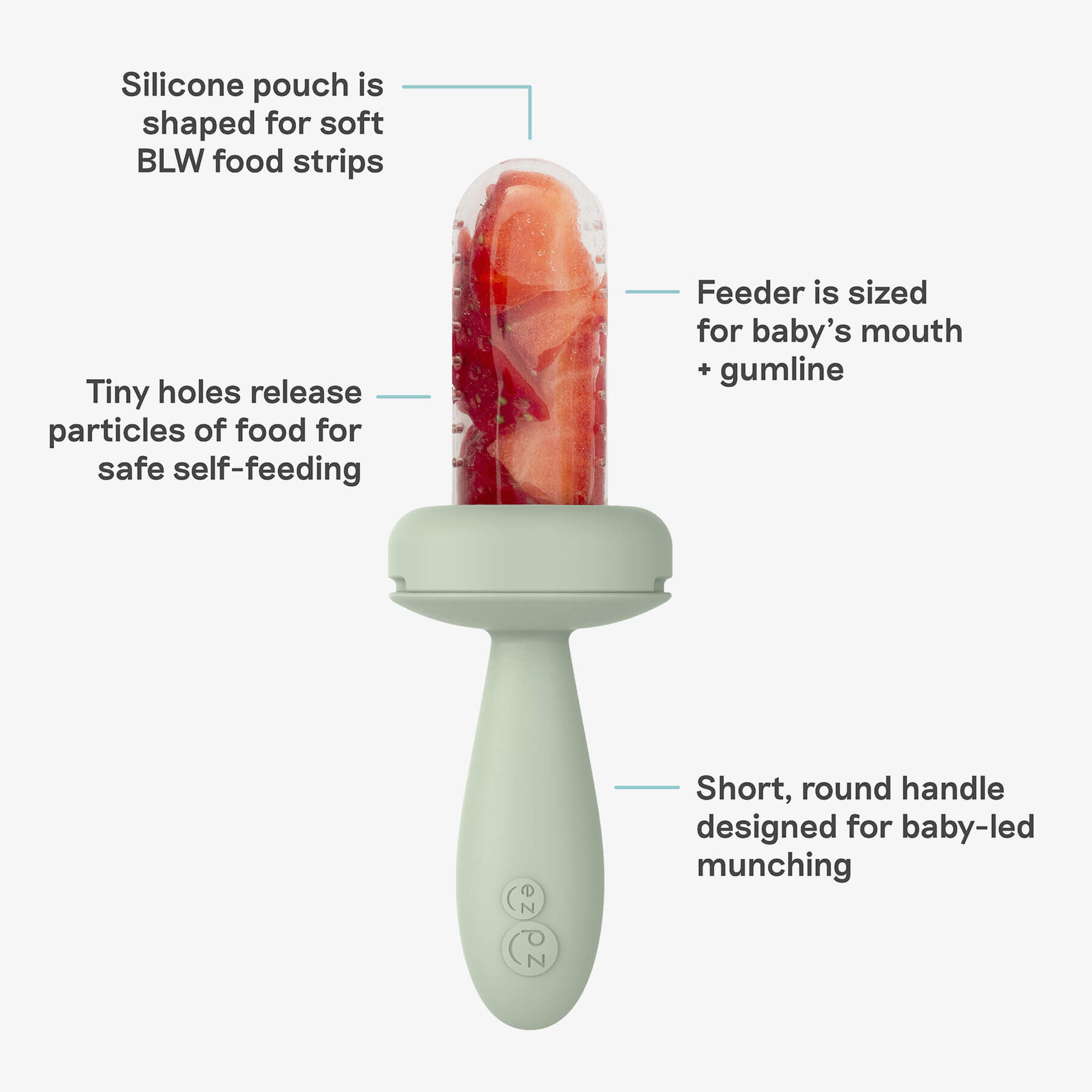 ezpz Gumline Feeder in Sage Green