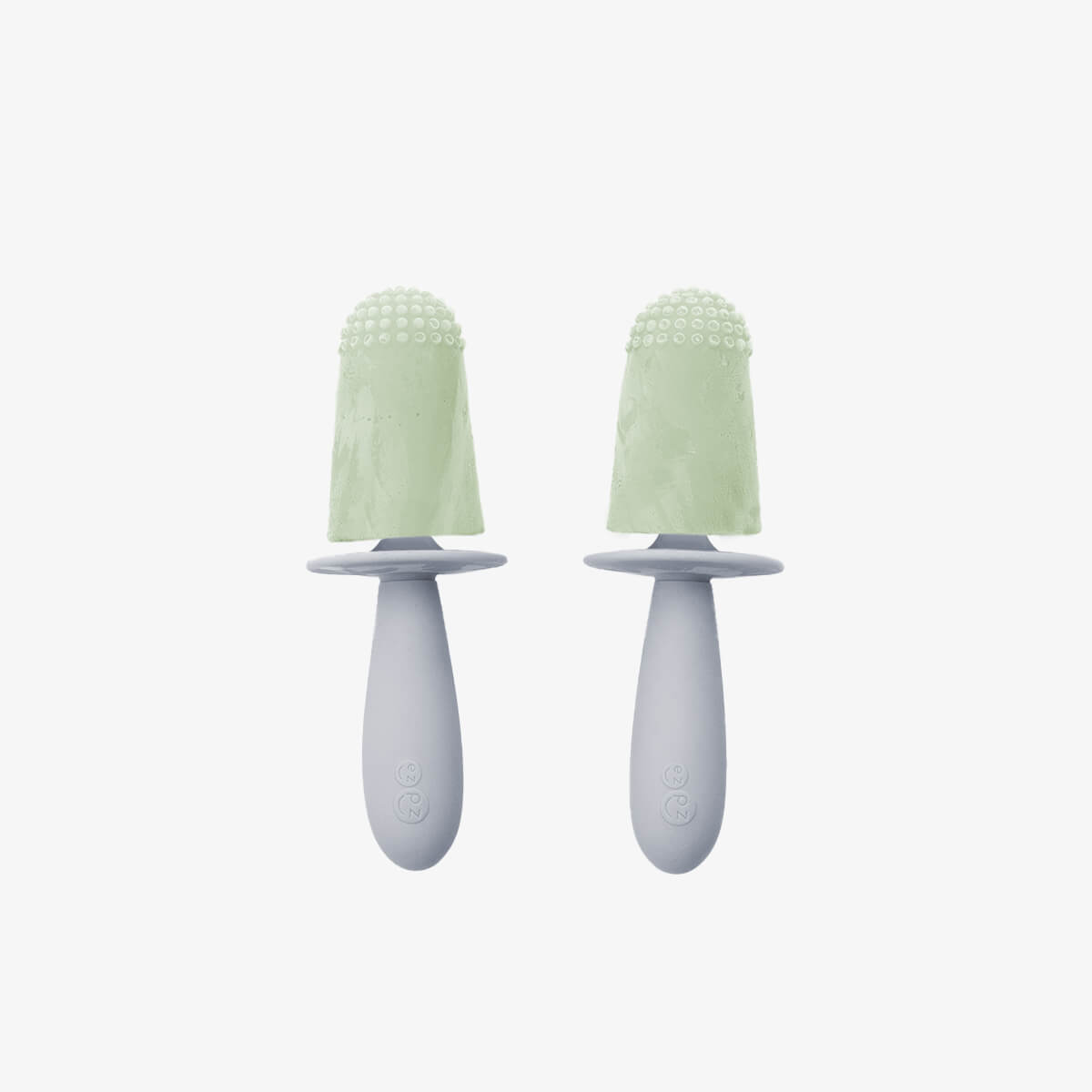 ezpz Happy Pops in Pewter Light Gray | Silicone Popsicle Molds for Toddlers