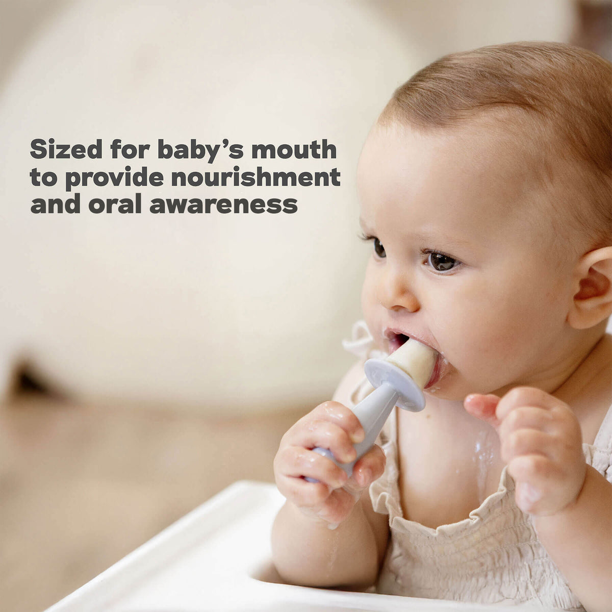 Tiny Pops by ezpz are silicone popsicle molds for breastmilk and formula, sized for baby's mouth to provide nourishment and oral awareness