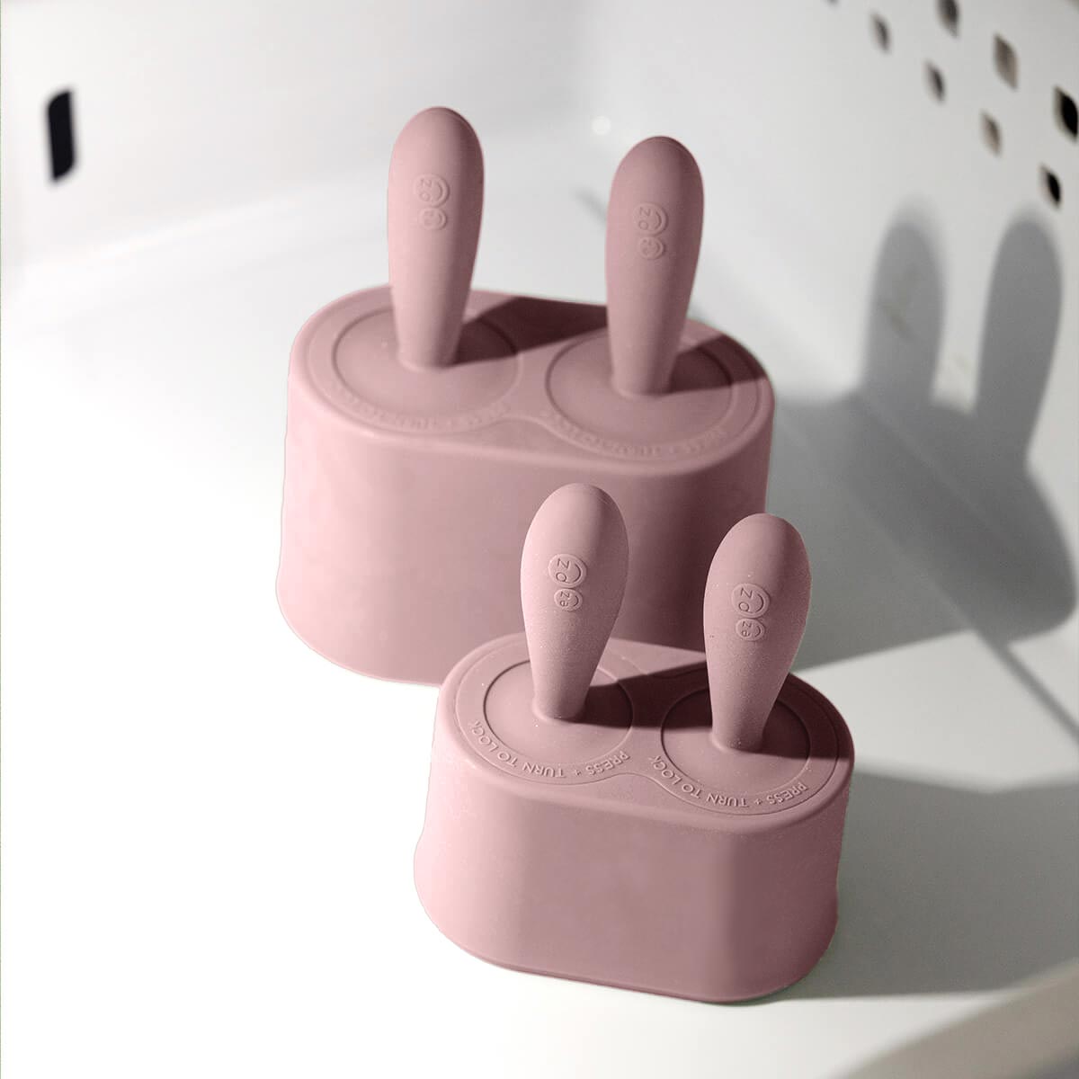 ezpz Tiny Pops and Happy Pops in Blush Pink / Silicone Popsicle Bundle