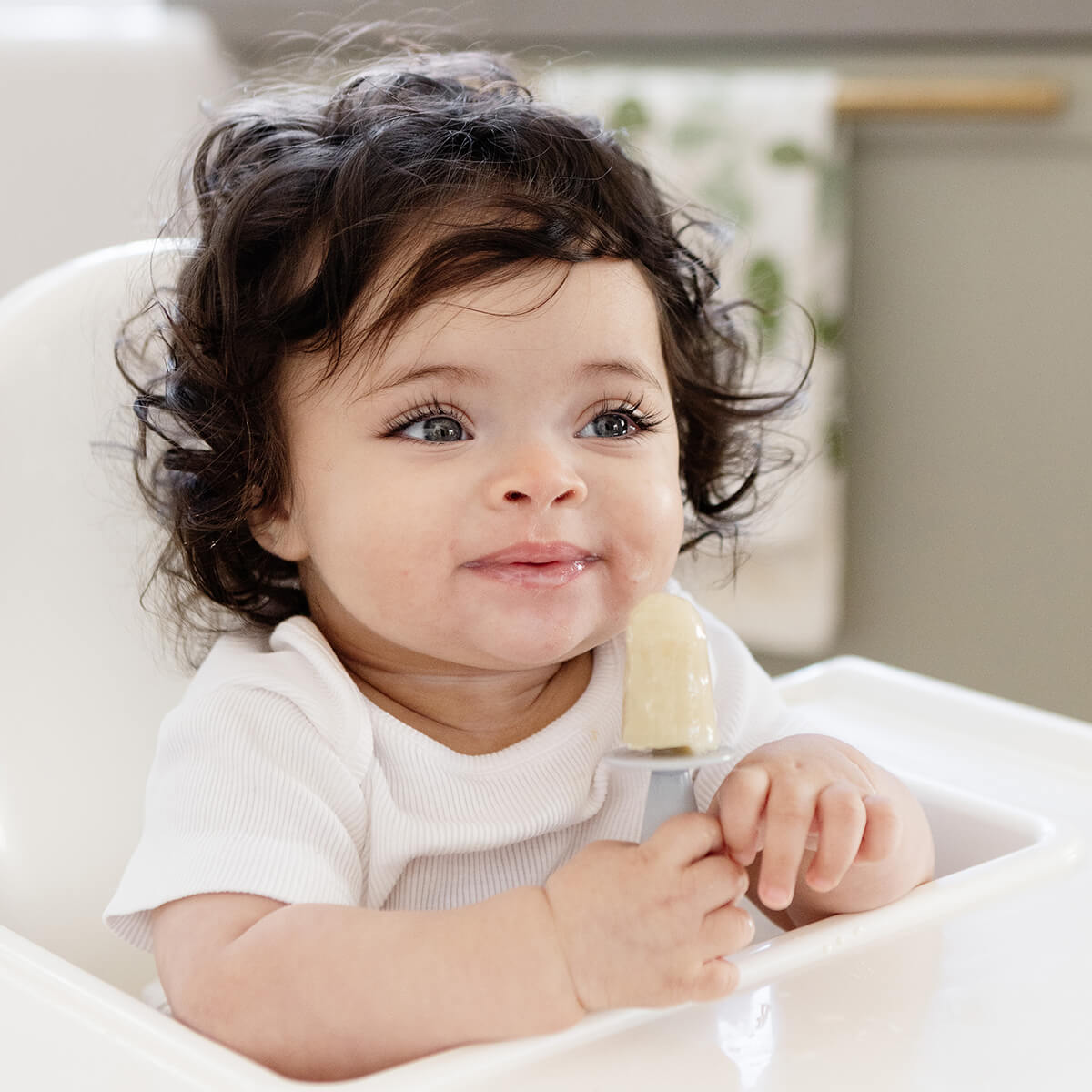 Tiny Pops in Pewter Gray / Silicone Popsicle Mold for Babies, Frozen Puree & Breastmilk Popsicles
