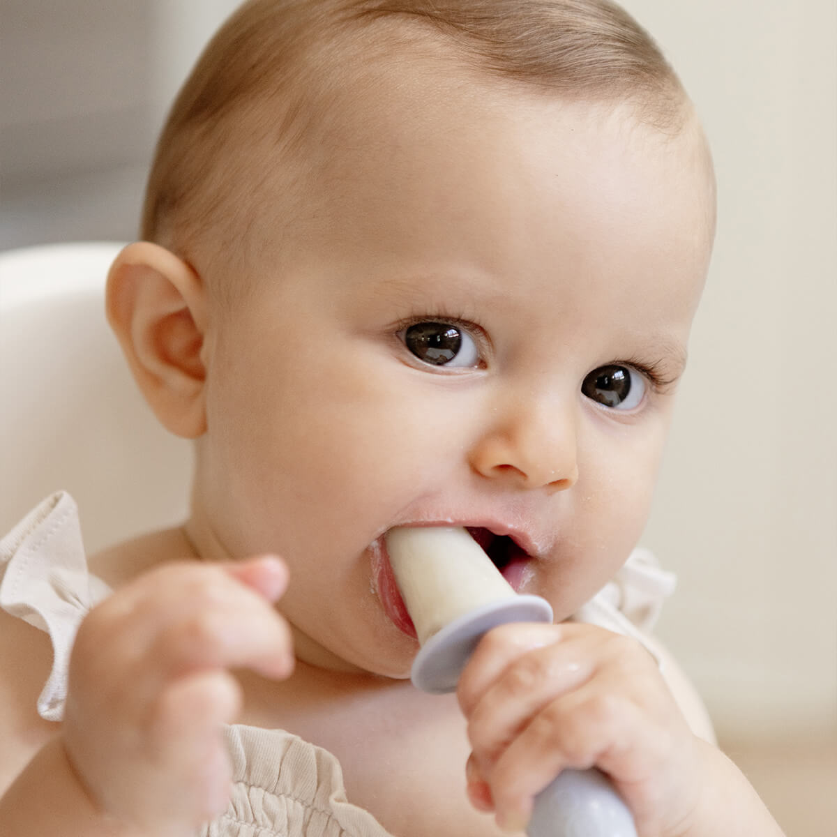 ezpz Tiny Pops and Happy Pops in Pewter Gray / Silicone Popsicle Bundle