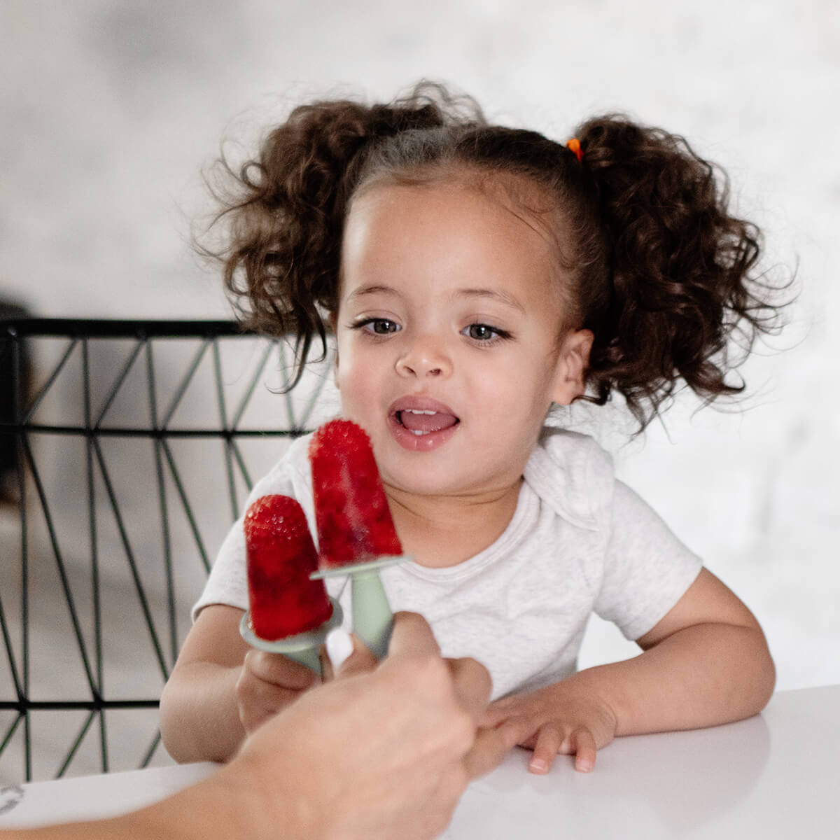 ezpz Happy Pops in Sage Green | Silicone Popsicle Molds for Toddlers