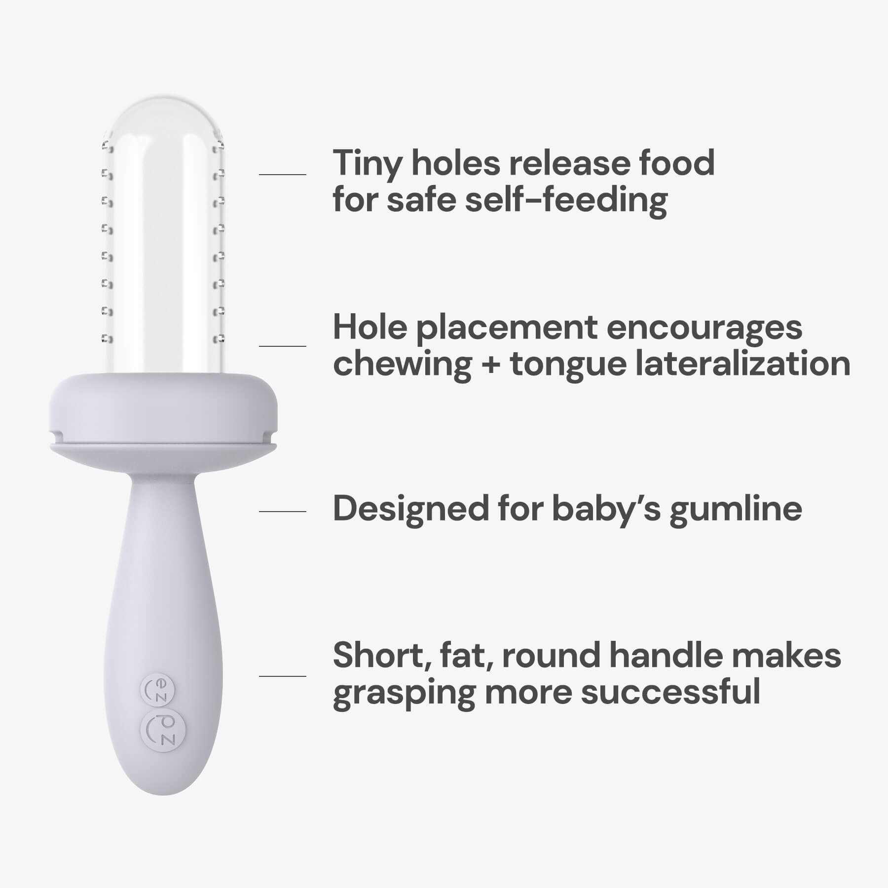 ezpz Gumline Feeder in Pewter Gray #color_pewter