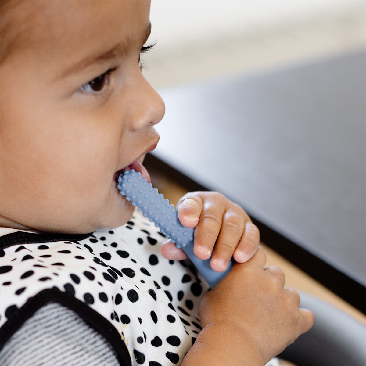 ezpz oral development tools in indigo / silicone teethers for motor skill development