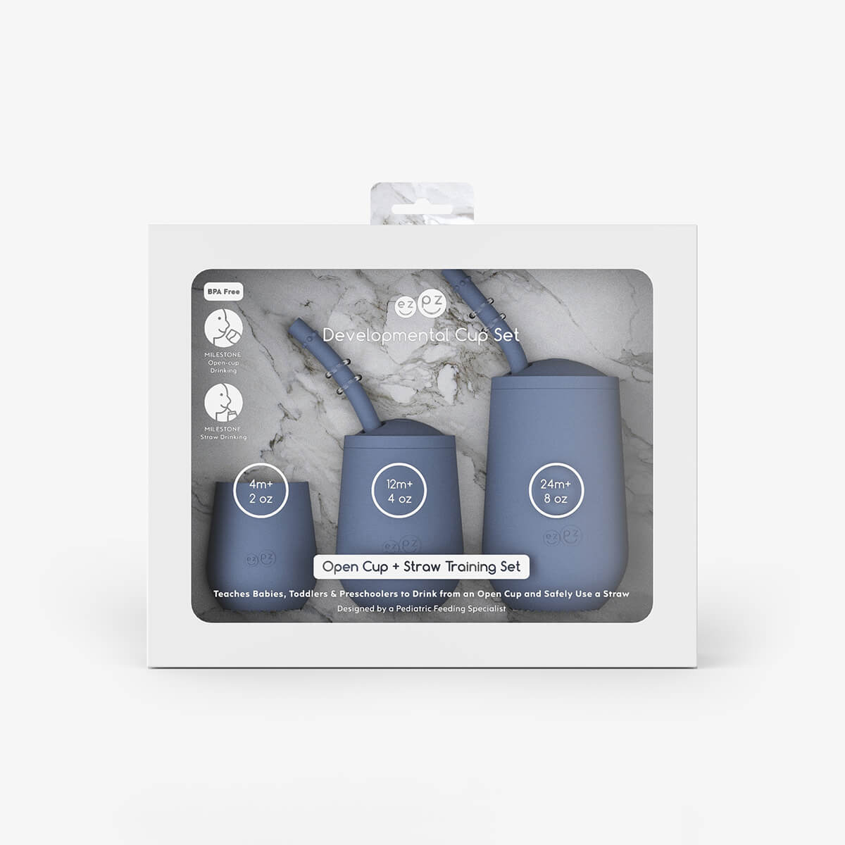 ezpz Developmental Cup Set in Indigo