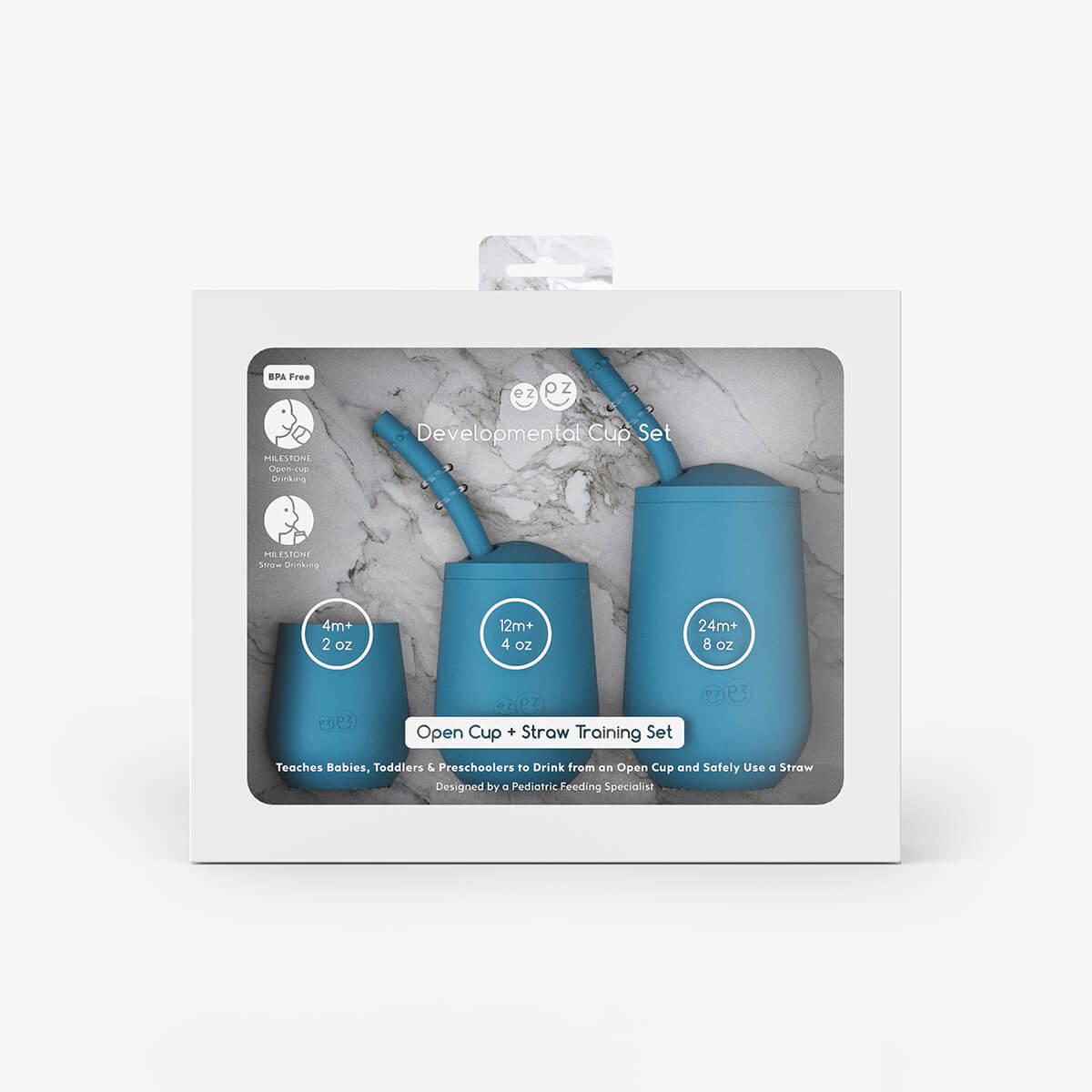 ezpz Developmental Cup Set in Blue