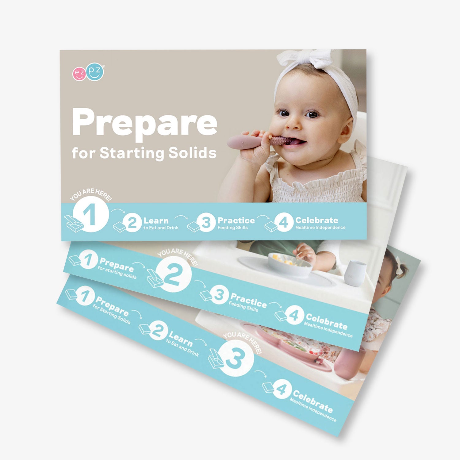 ezpz expert guided pamphlets for Kits 1, 2, and 3