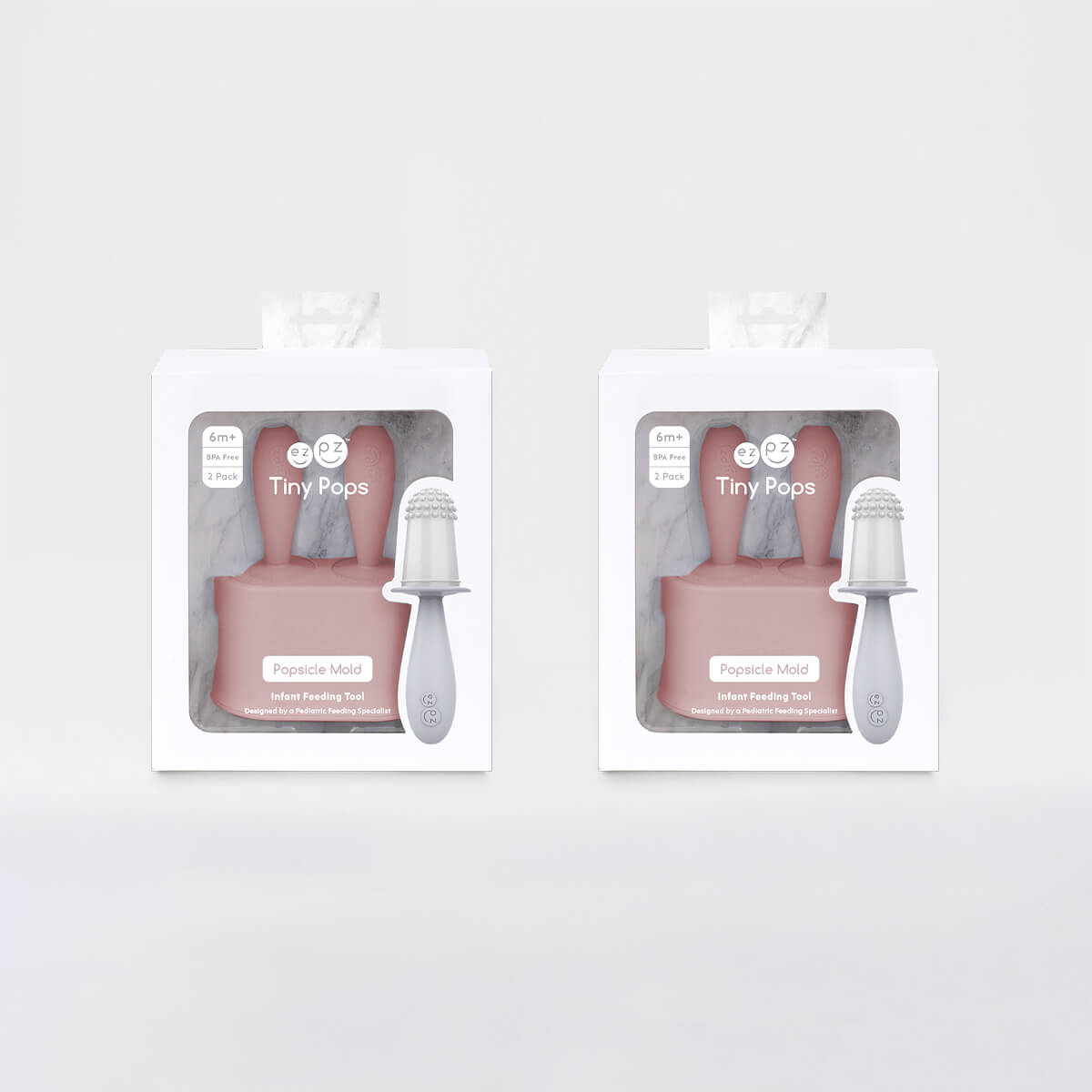 Tiny Pops in Blush Pink / Silicone Popsicle Mold for Babies, Frozen Puree & Breastmilk Popsicles