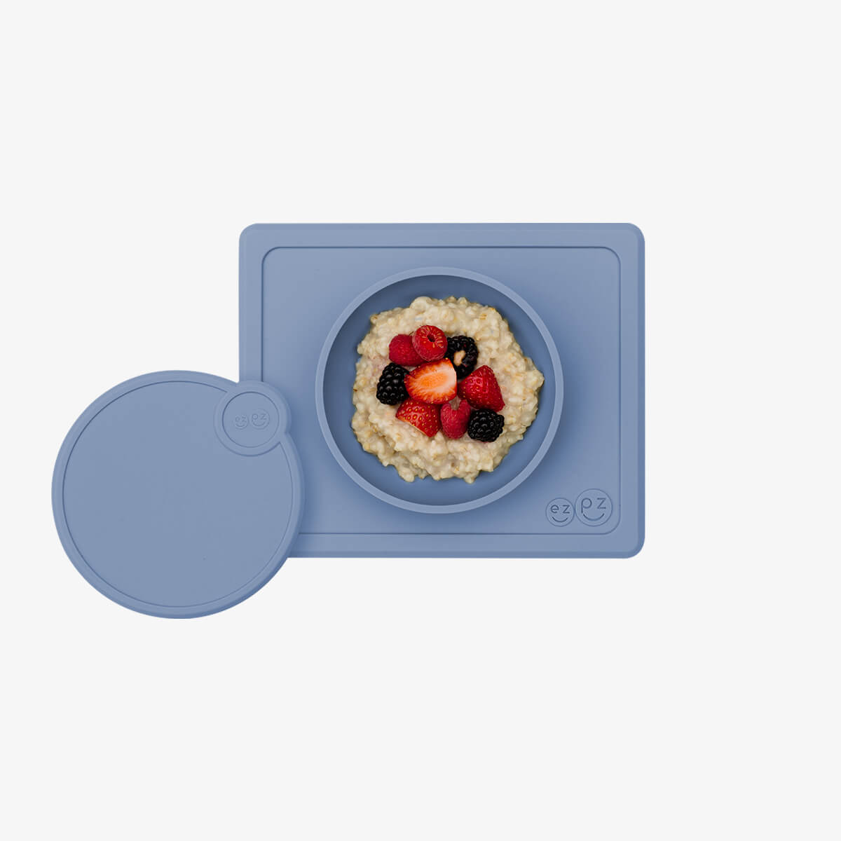 Mini Bowl Lid in Indigo by ezpz / The Original All-In-One Silicone Plates & Placemats that Stick to the Table