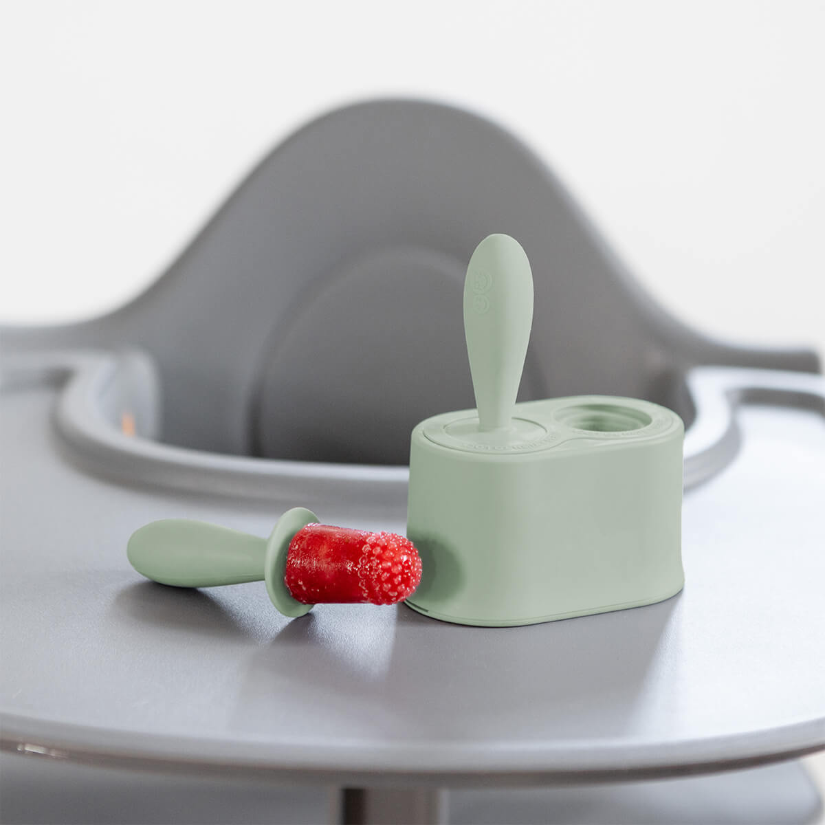 Tiny Pops in Sage Green / Silicone Popsicle Mold for Babies, Frozen Puree & Breastmilk Popsicles