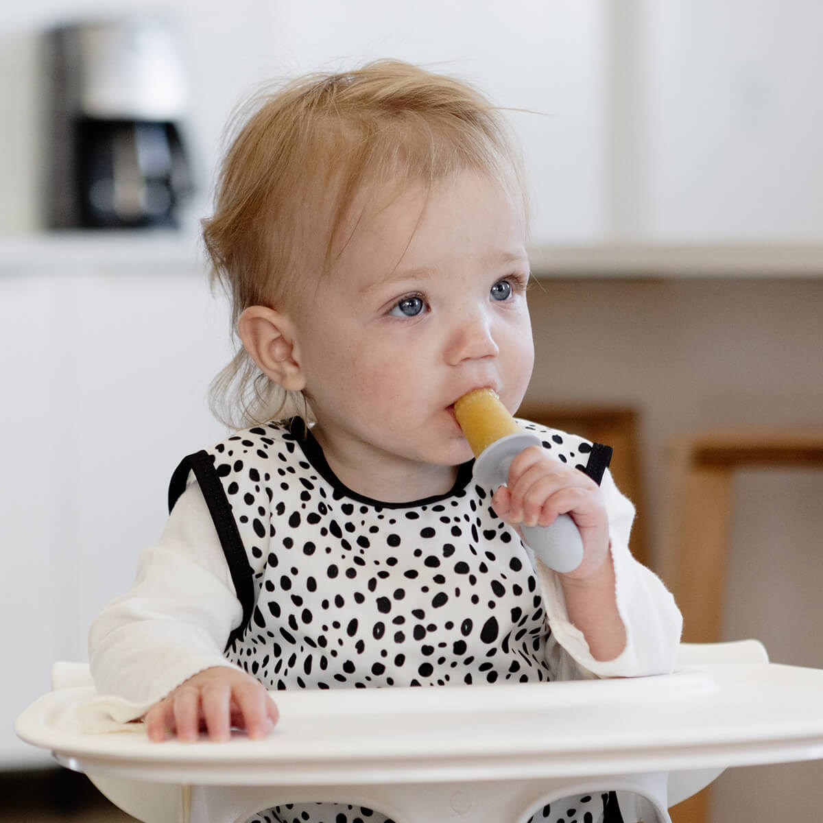 Tiny Pops in Pewter / Silicone Popsicle Mold for Babies, Frozen Puree & Breastmilk Popsicles
