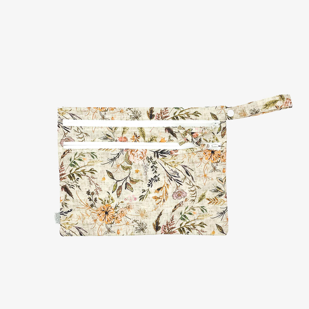 BapronBaby® Wet Bag in Delilah Modern Floral Pattern / Large Waterproof Zippered Pouch for Travel #color_delilah-floral