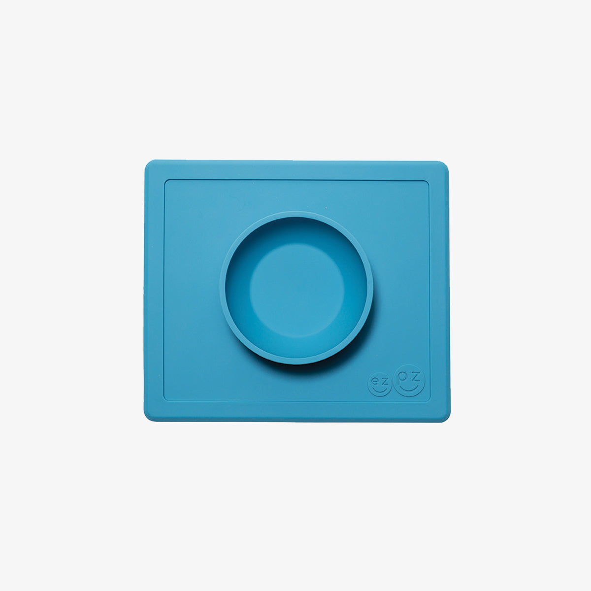 Happy Bowl in Blue by ezpz / The Original All-In-One Silicone Plates & Placemats that Stick to the Table