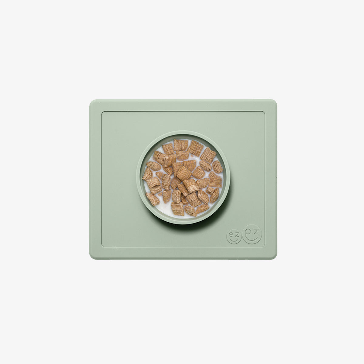 Happy Bowl in Sage by ezpz / The Original All-In-One Silicone Plates & Placemats that Stick to the Table #color_sage