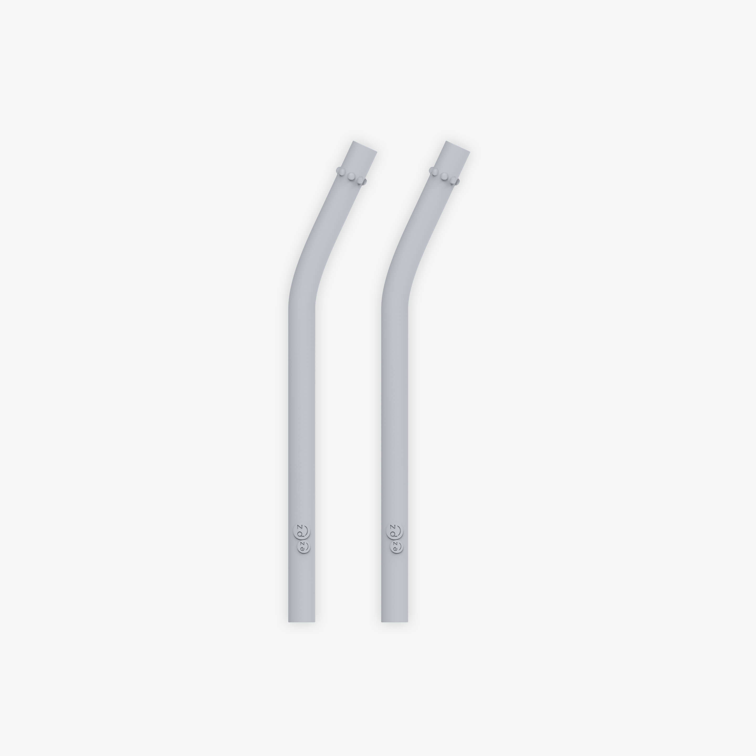 Happy Straws in Pewter / Silicone Straw Replacement Pack for the ezpz Happy Cup & Straw System