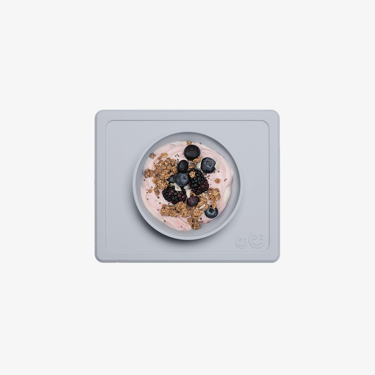 Mini Bowl in Pewter by ezpz / The Original All-In-One Silicone Plates & Placemats that Stick to the Table