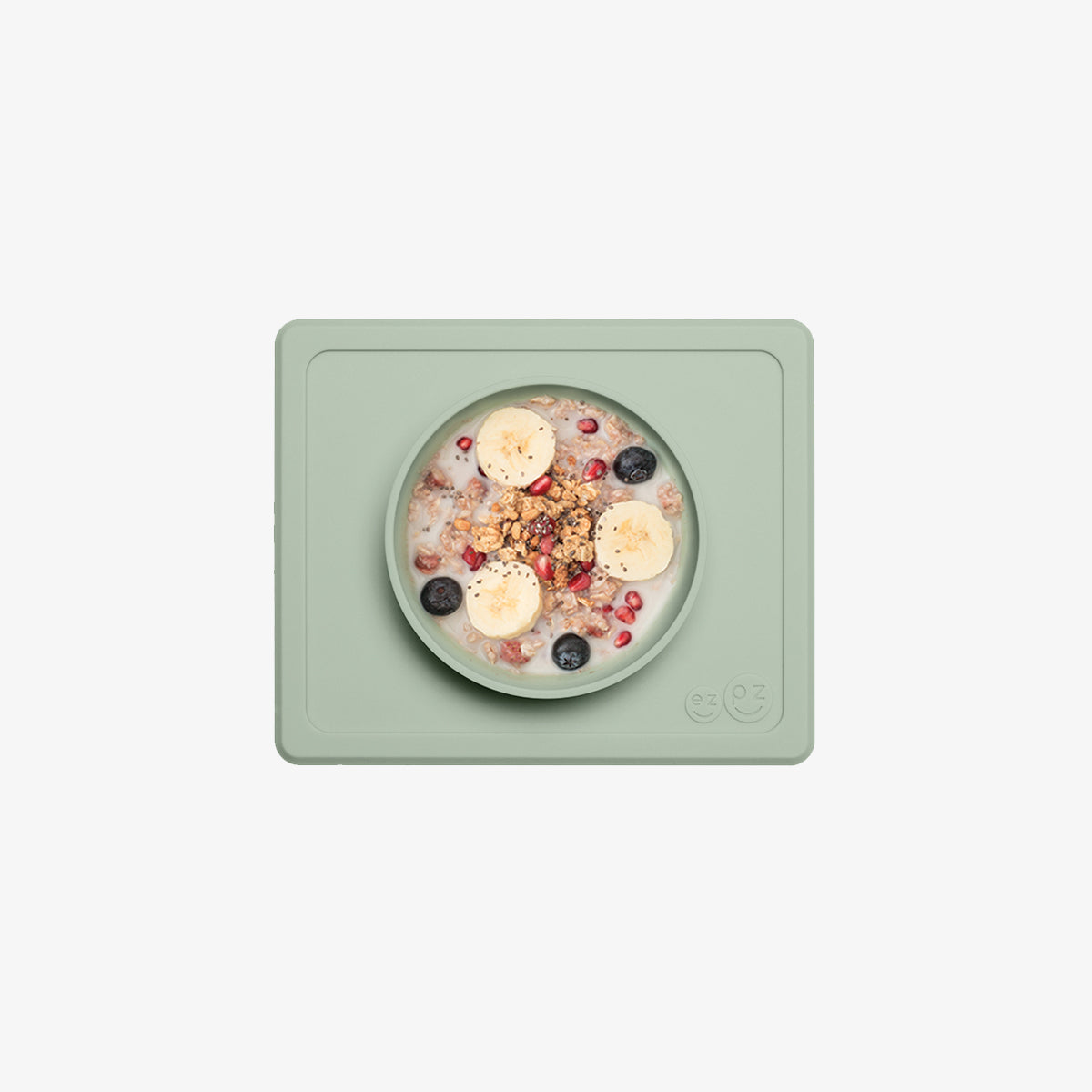 Mini Bowl in Sage by ezpz / The Original All-In-One Silicone Plates & Placemats that Stick to the Table