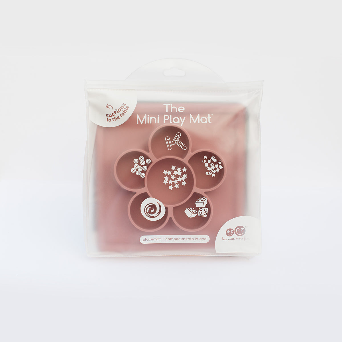 The Mini Play Mat in Blush by ezpz / Modern Silicone Craft Plate that Suctions to the Table