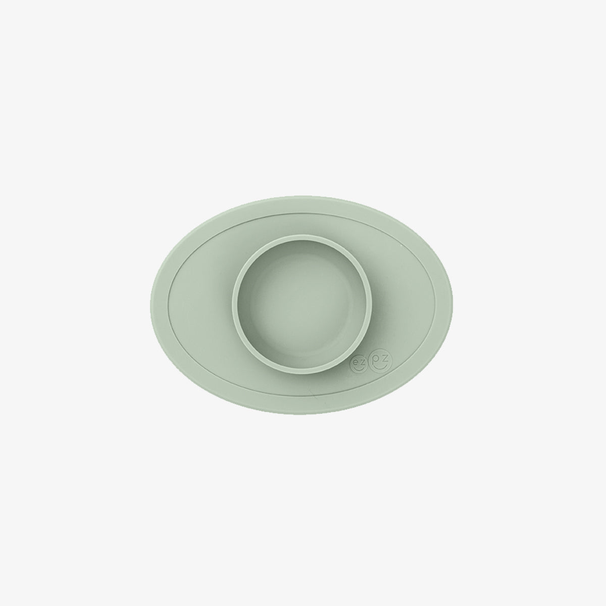 EZPZ Silicone Tiny Bowl Highchair Tray Placemat And Bowl For Baby (Sage)