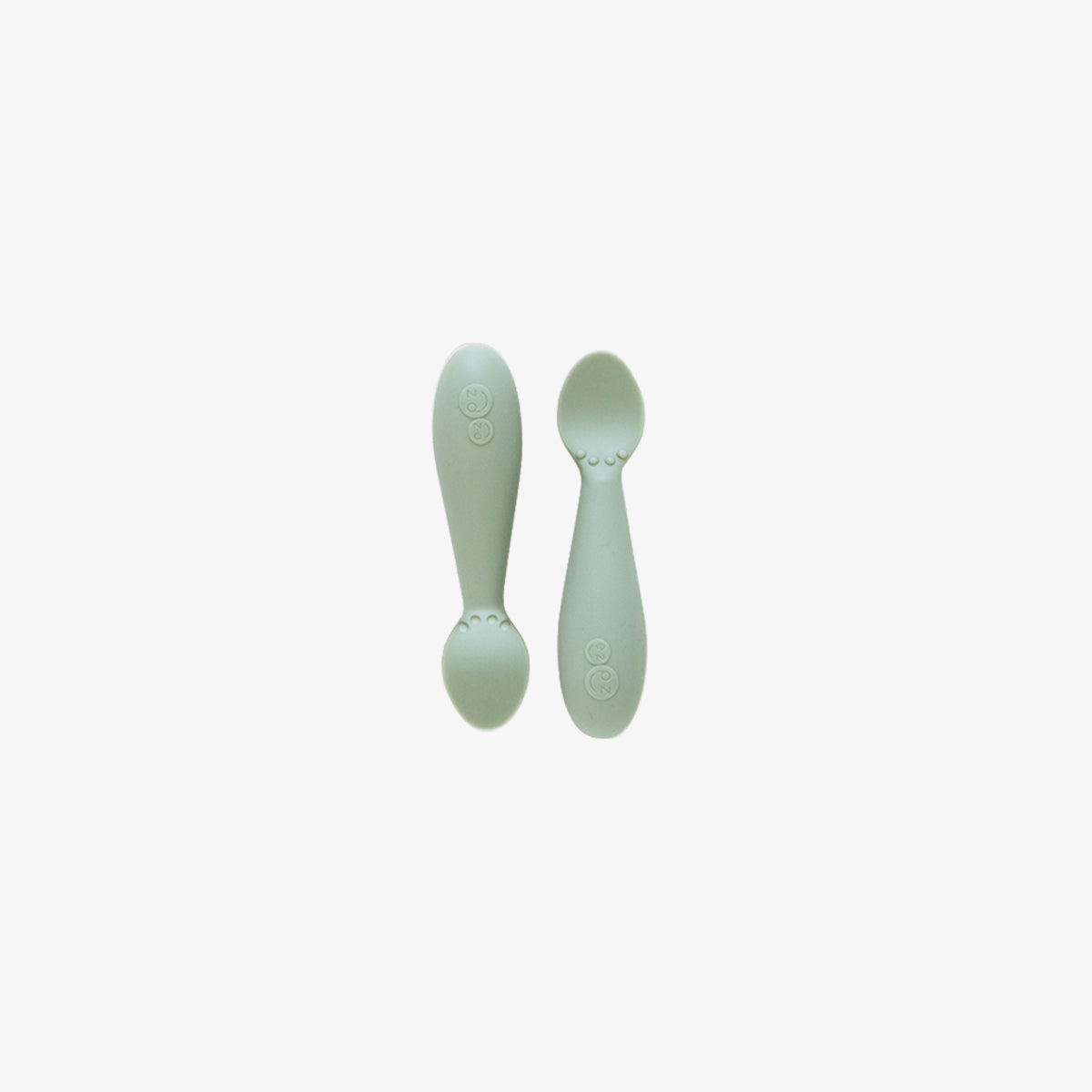 The Tiny Spoon in Sage Green by ezpz / Small, Sensory Silicone Spoon for Babies #color_sage