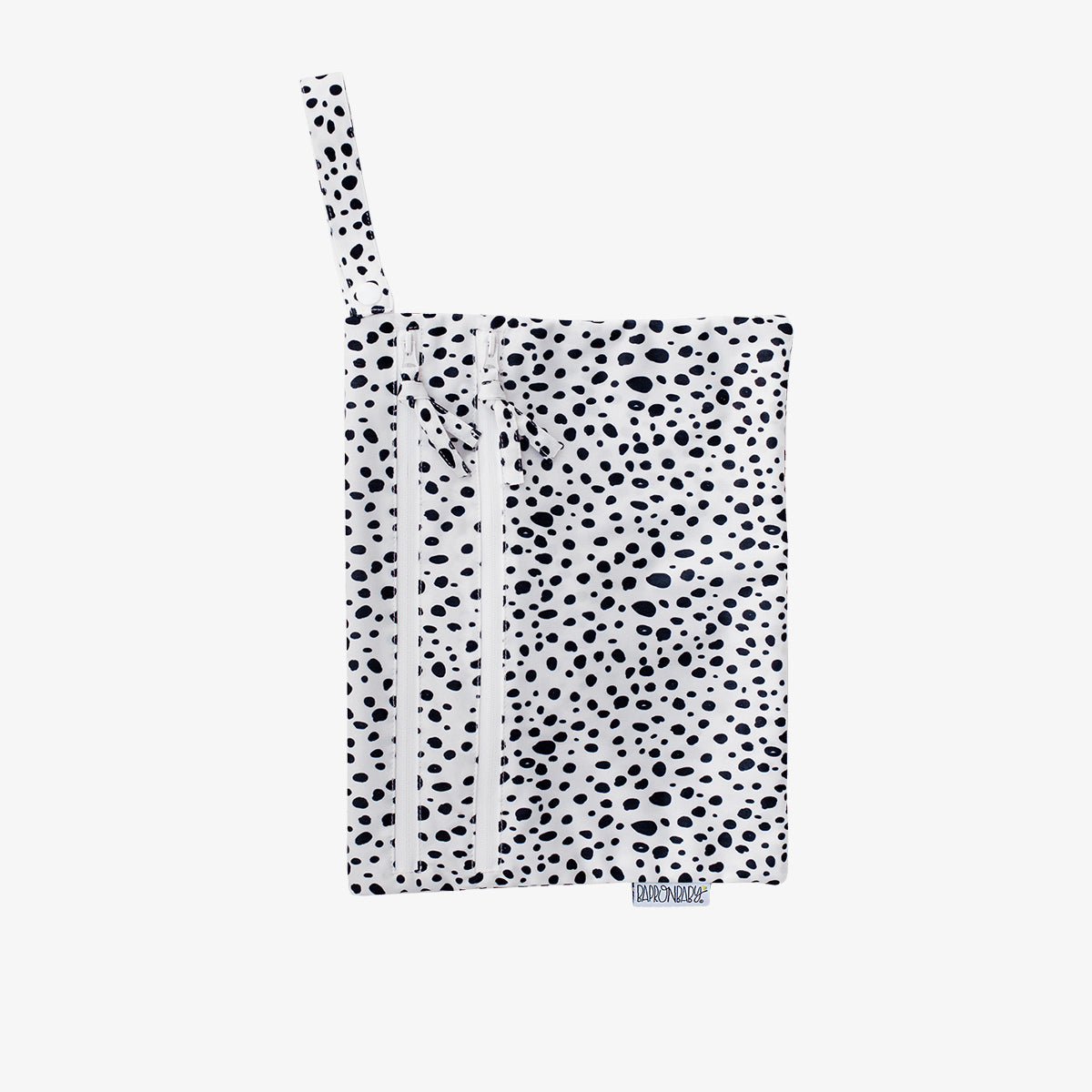 BapronBaby® Wet Bag in Organic Dots Pattern / Large Waterproof Zippered Pouch for Travel #color_organic-dots
