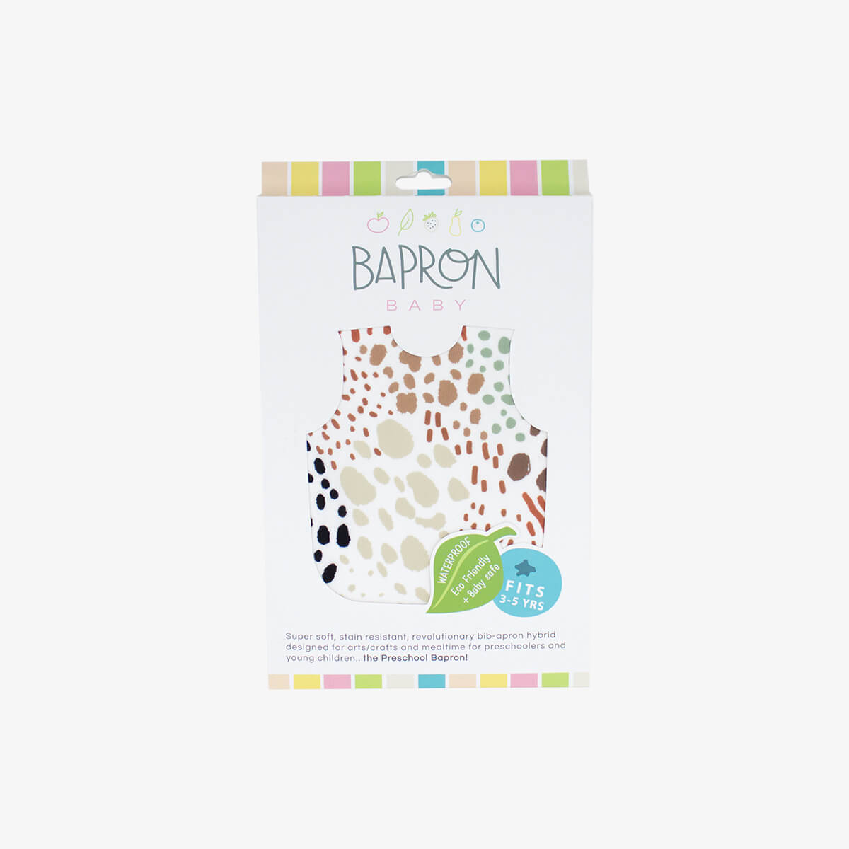 BapronBaby® Bapron in Wild Modern Animal Print / Bib + Apron That Safely Ties Around the Body