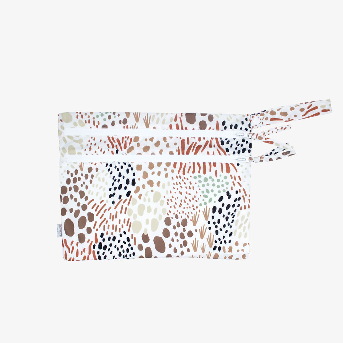 BapronBaby® Wet Bag in Wild Modern Animal Print / Large Waterproof Zippered Pouch for Travel #color_wild