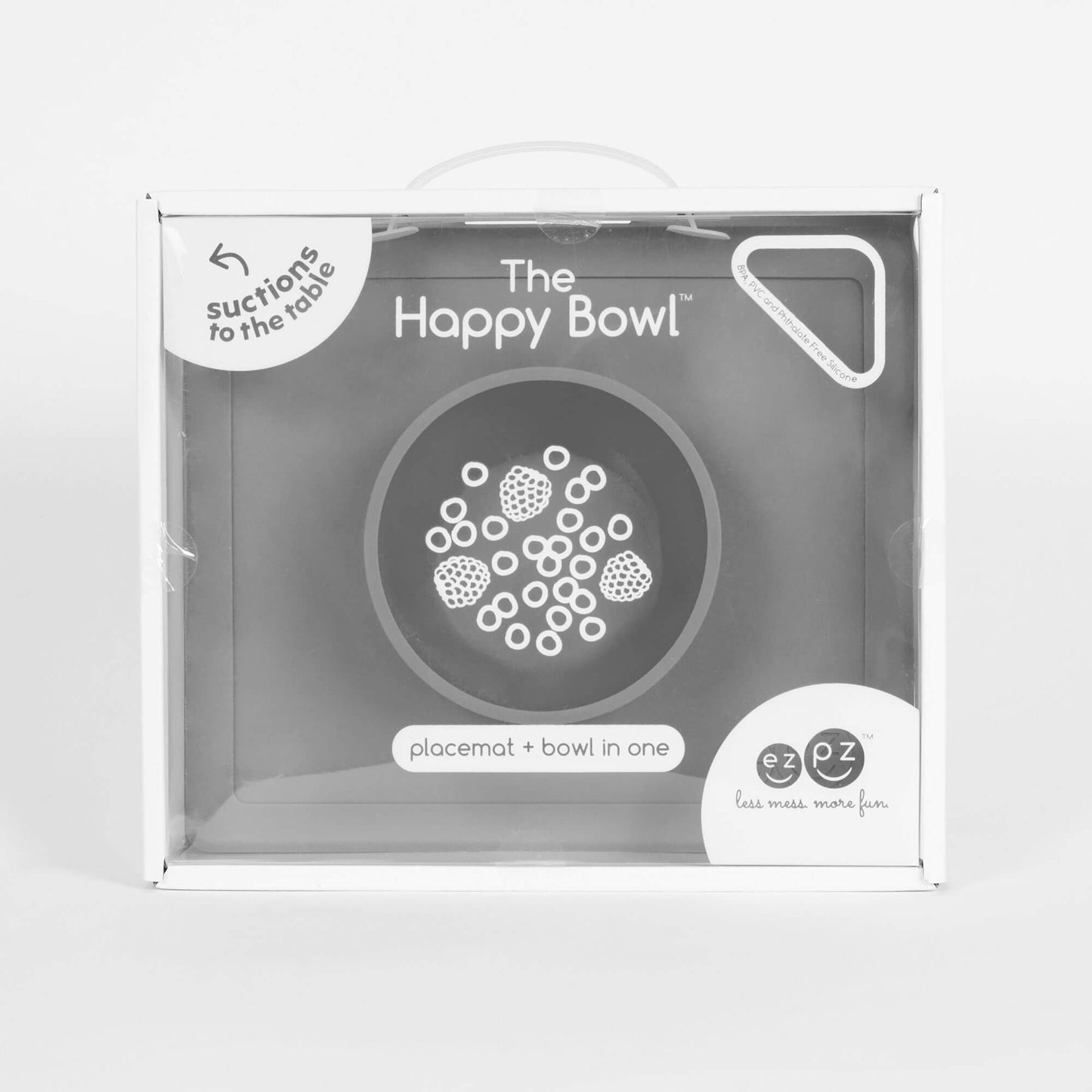 Happy Bowl in Gray by ezpz / The Original All-In-One Silicone Plates & Placemats that Stick to the Table