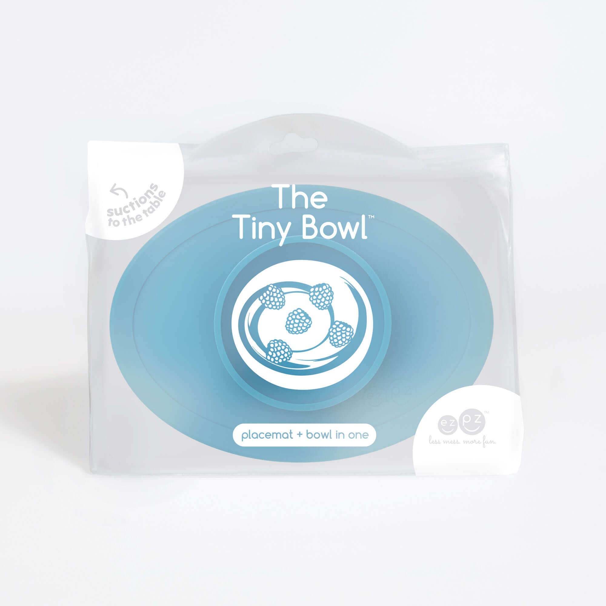 The Tiny Bowl in Blue by ezpz / Silicone Bowl for Babies that Fits on High Chairs