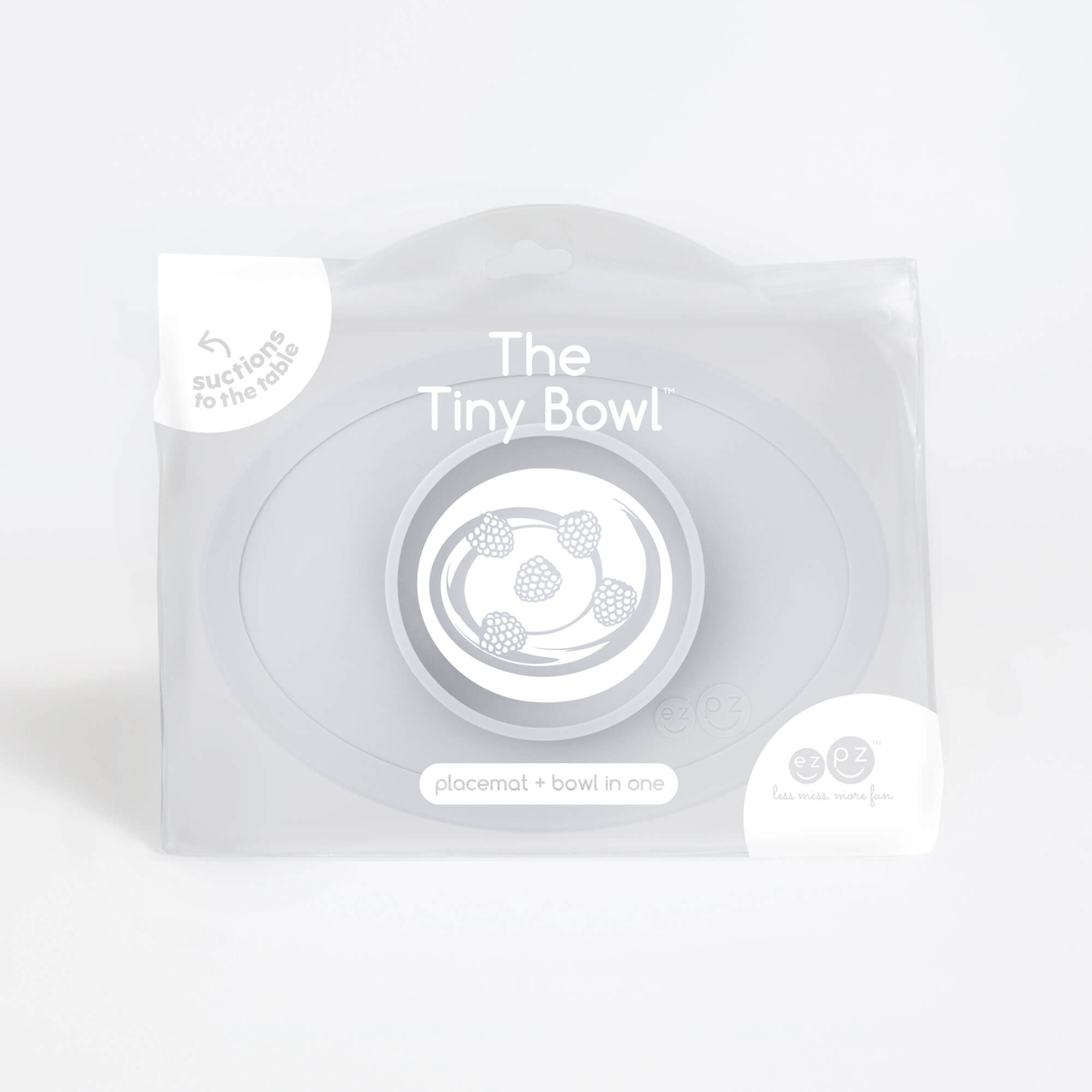 The Tiny Bowl in Pewter by ezpz / Silicone Bowl for Babies that Fits on High Chairs #color_pewter