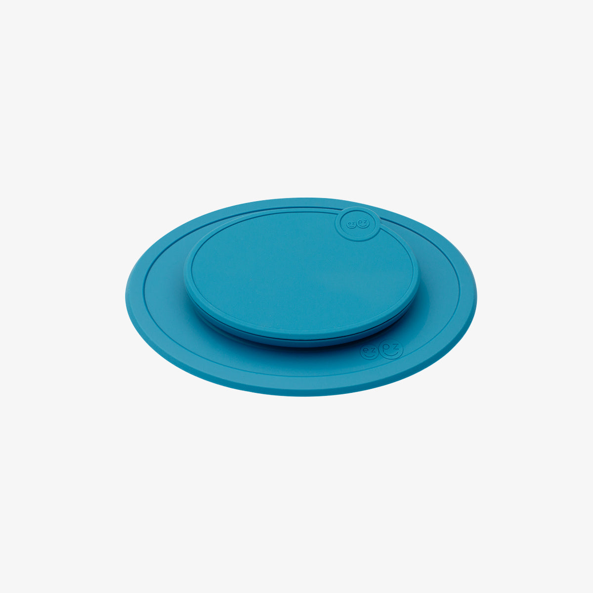 Mini Mat Lid in Blue / Storage Lids for the Mini Mat by ezpz / Silicone Lid for Toddler Plate