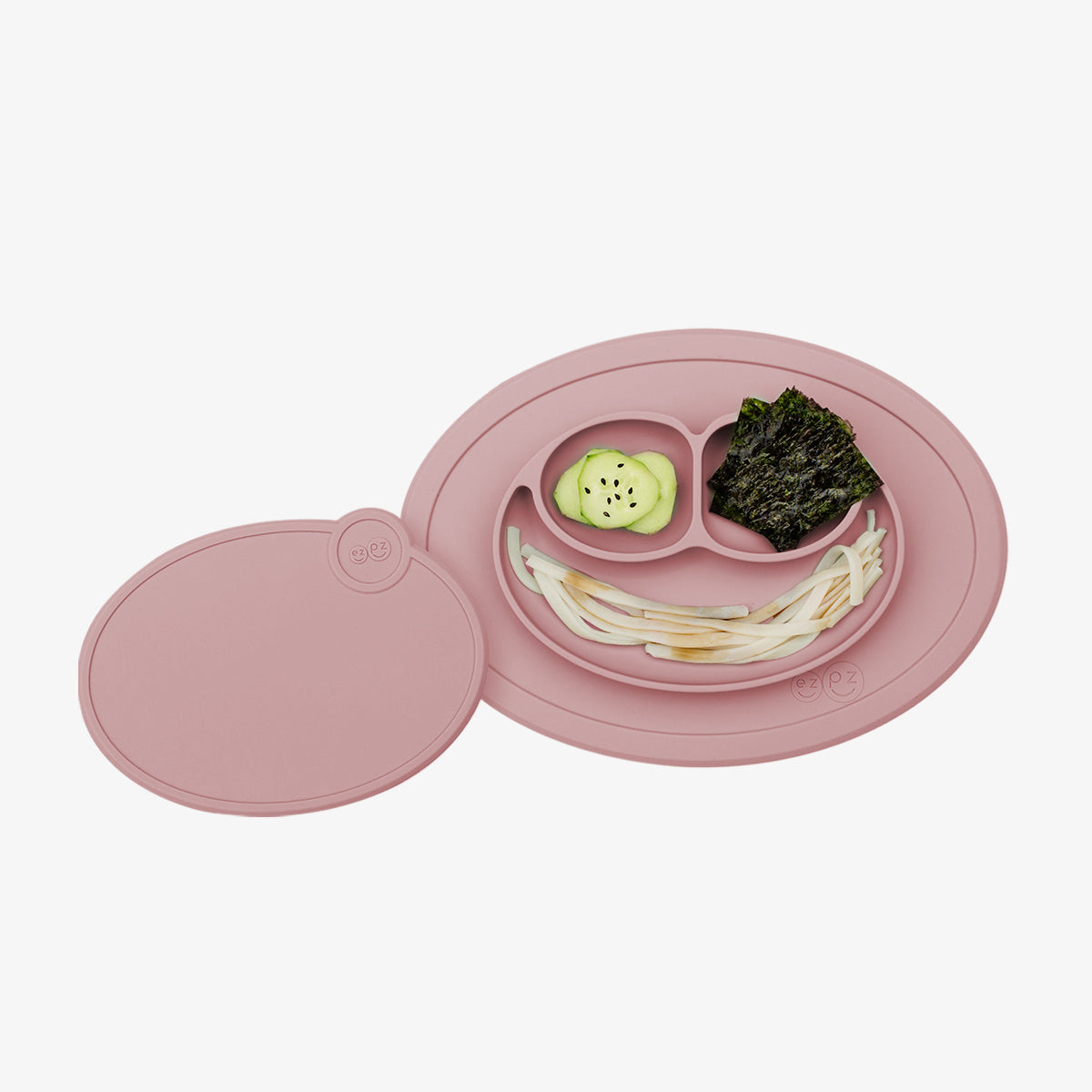 Mini Mat Lid in Blush / Storage Lids for the Mini Mat by ezpz / Silicone Lid for Toddler Plate