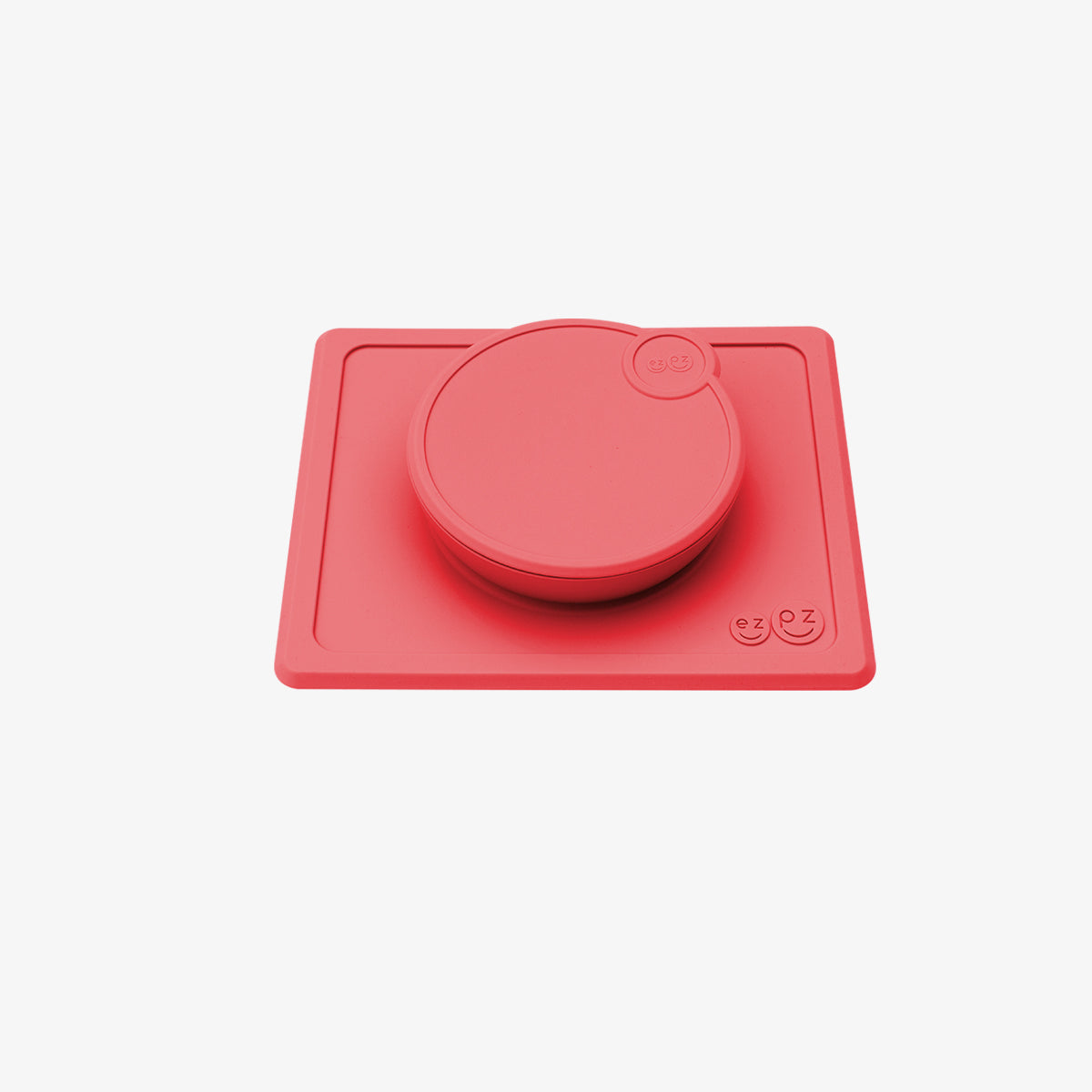 Mini Bowl Lid in Coral by ezpz / The Original All-In-One Silicone Plates & Placemats that Stick to the Table