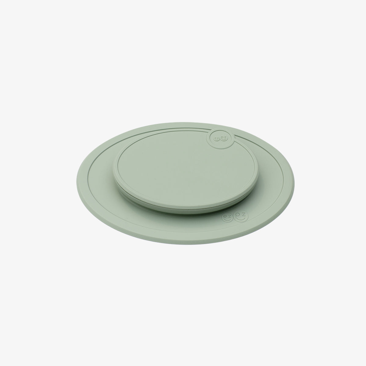 Mini Mat Lid in Sage / Storage Lids for the Mini Mat by ezpz / Silicone Lid for Toddler Plate