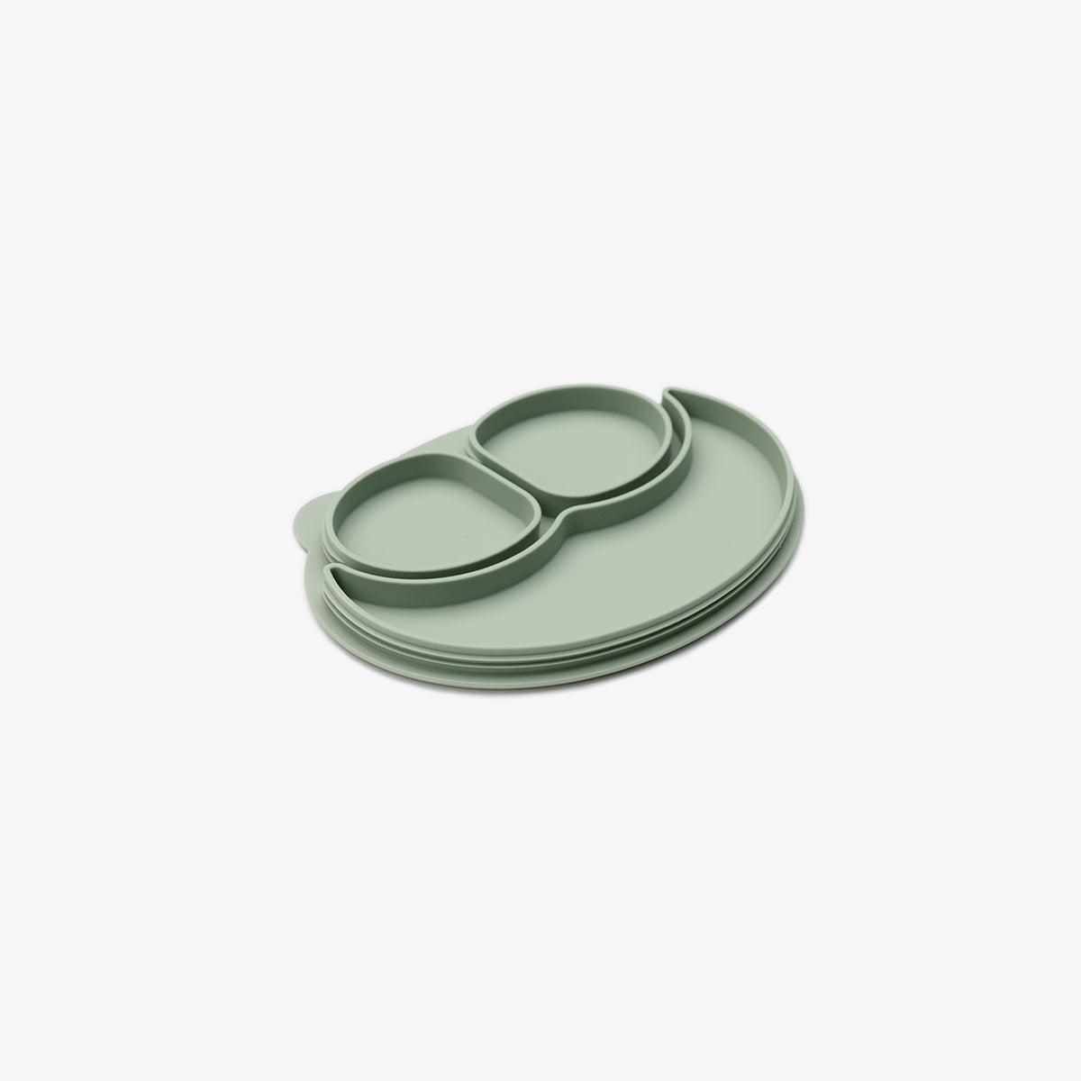 Mini Mat Lid in Sage / Storage Lids for the Mini Mat by ezpz / Silicone Lid for Toddler Plate