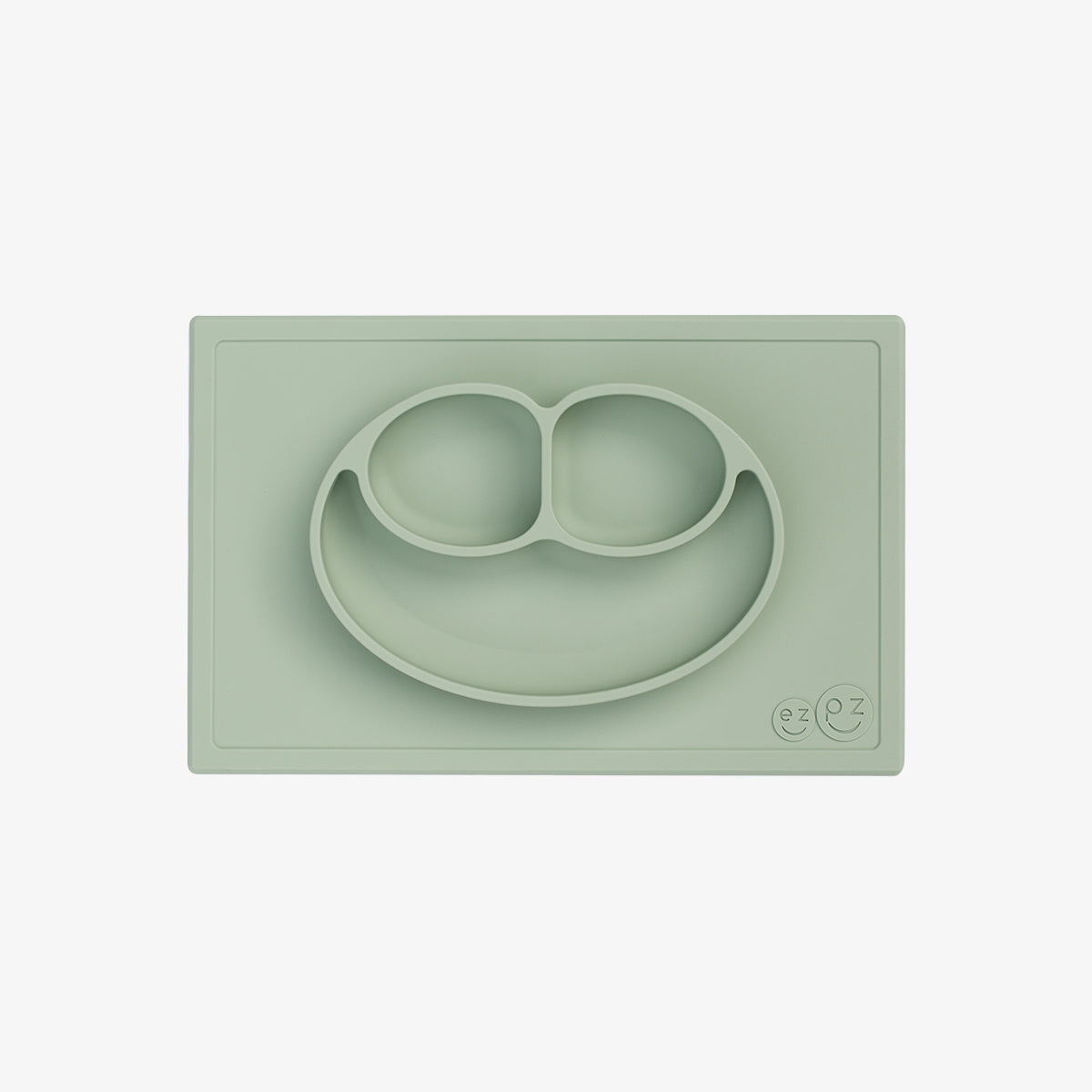 Happy Mat in Sage by ezpz / The Original All-In-One Silicone Plates & Placemats that Stick to the Table