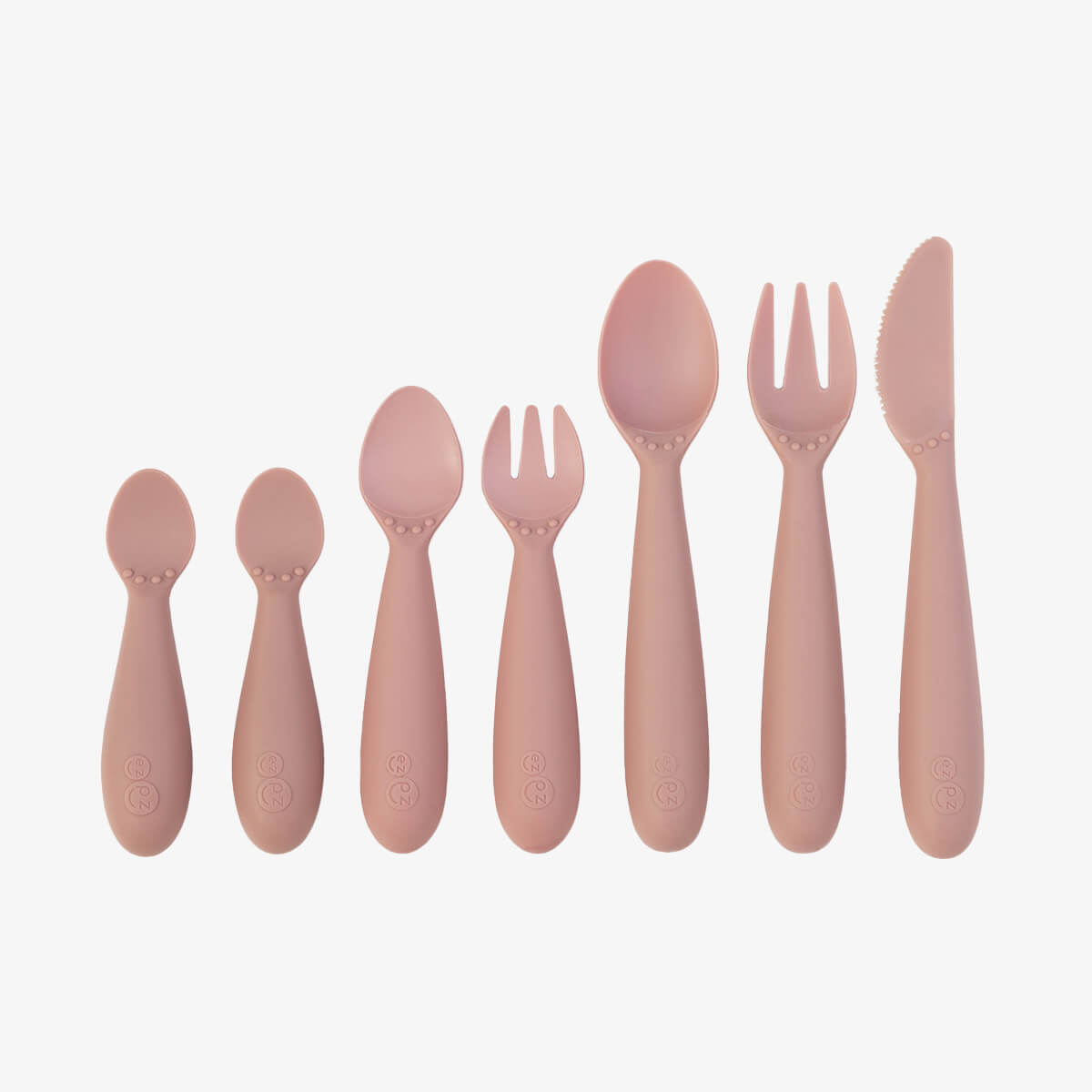 ezpz Developmental Utensil Set in Blush