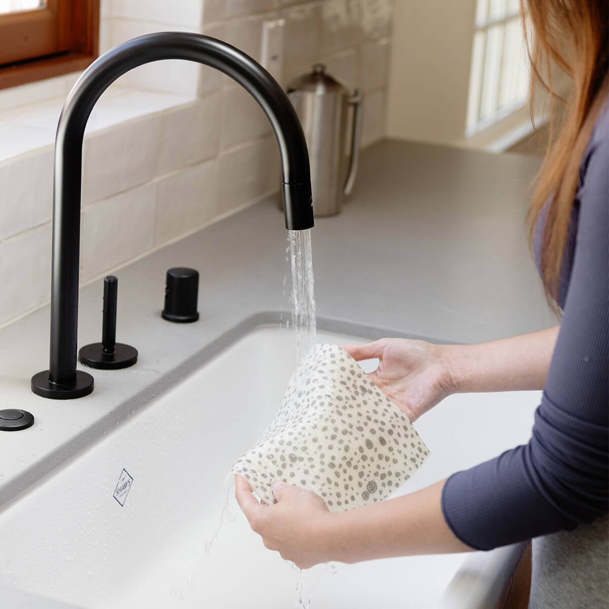 Reusable Paper Towels in Organic Dots by ezpz | Replaces Up to 15 Paper Towel Rolls