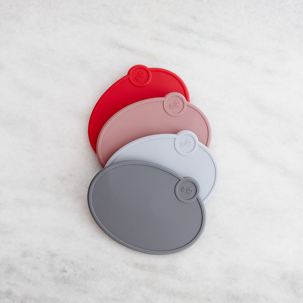 Mini Mat Lid in Pewter / Storage Lids for the Mini Mat by ezpz / Silicone Lid for Toddler Plate