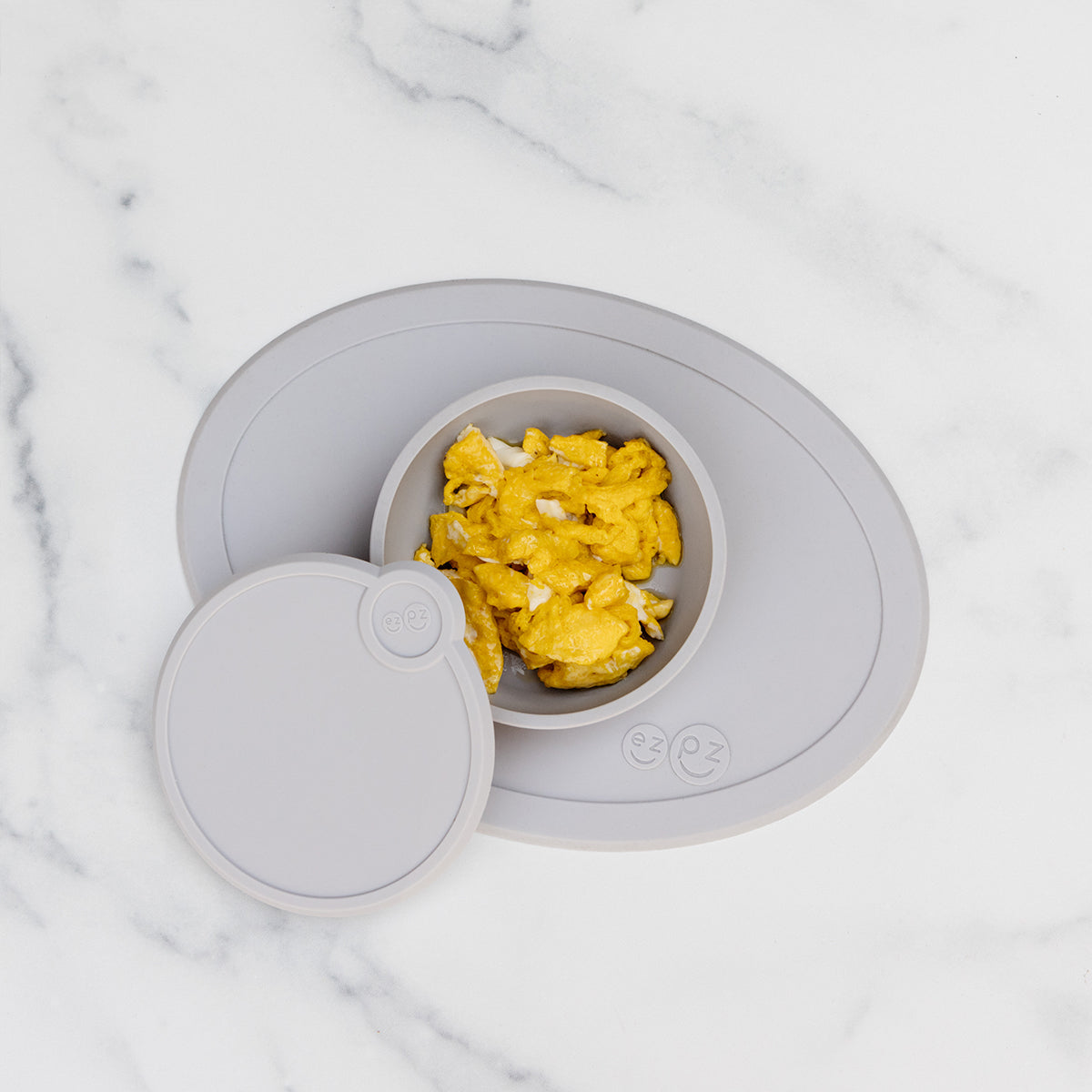 Tiny Bowl Lid in Pewter / Storage Lids for the Tiny Bowl by ezpz / Silicone Lid for Baby Bowl