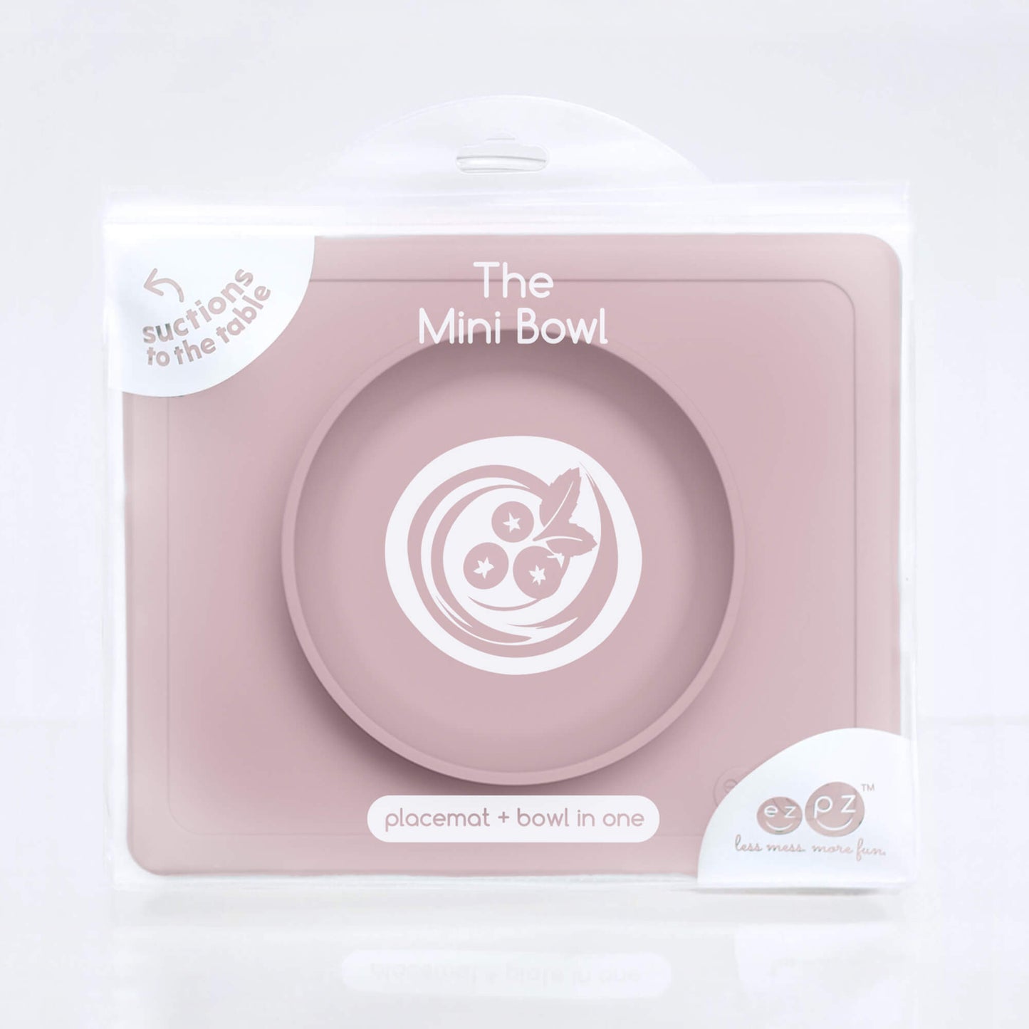 Mini Bowl in Blush by ezpz / The Original All-In-One Silicone Plates & Placemats that Stick to the Table
