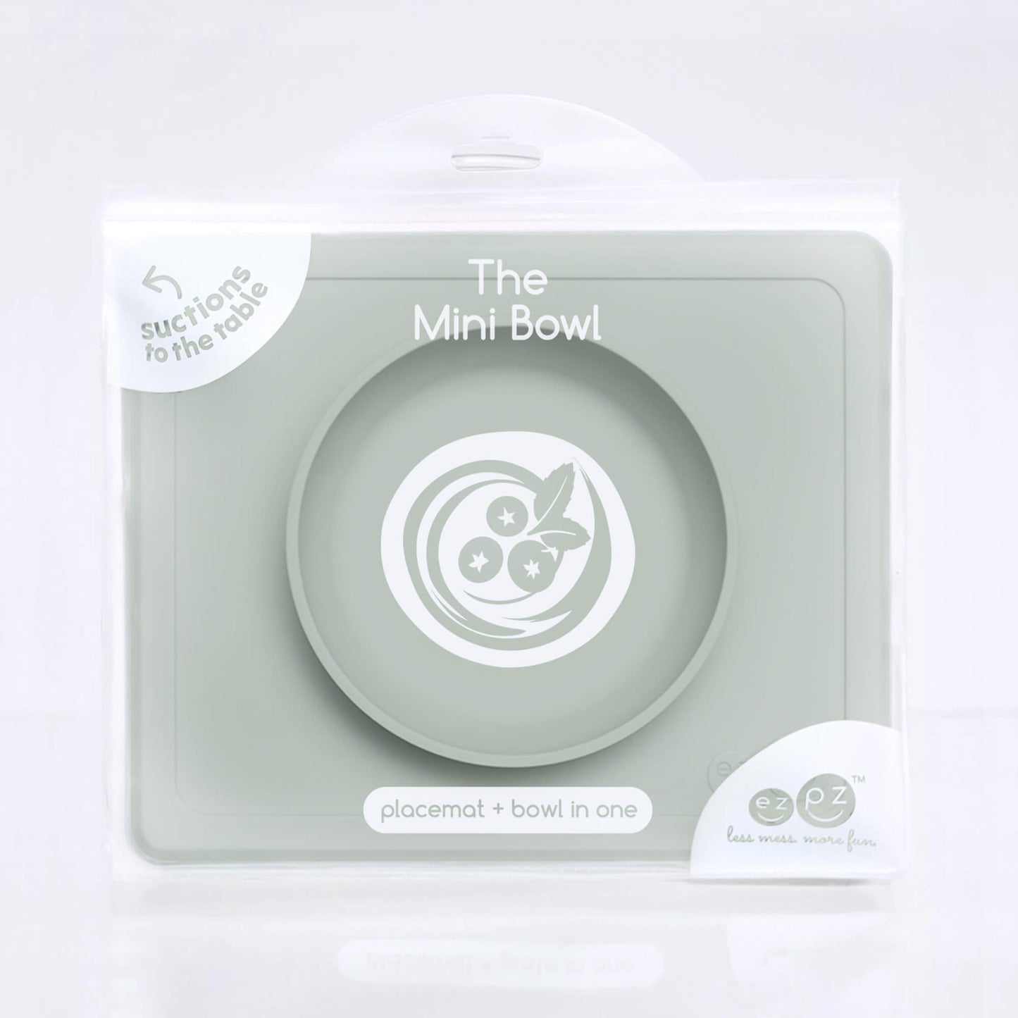 Mini Bowl in Sage by ezpz / The Original All-In-One Silicone Plates & Placemats that Stick to the Table