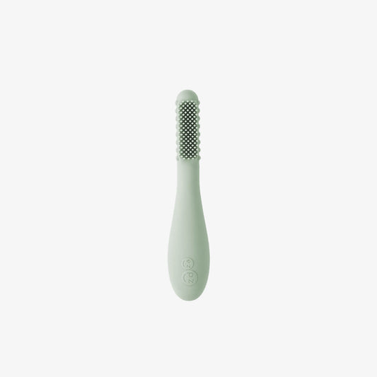 ezpz silicone baby led toothbrush in sage