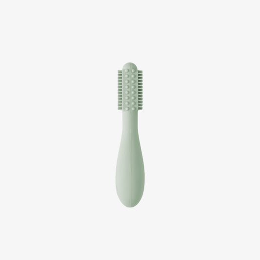 ezpz silicone baby led toothbrush in sage