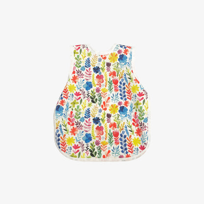 The Mini Mat + Bapron Bundle by ezpz / Coral + Rainbow Watercolor Floral / Unique Baby Shower Gift Idea